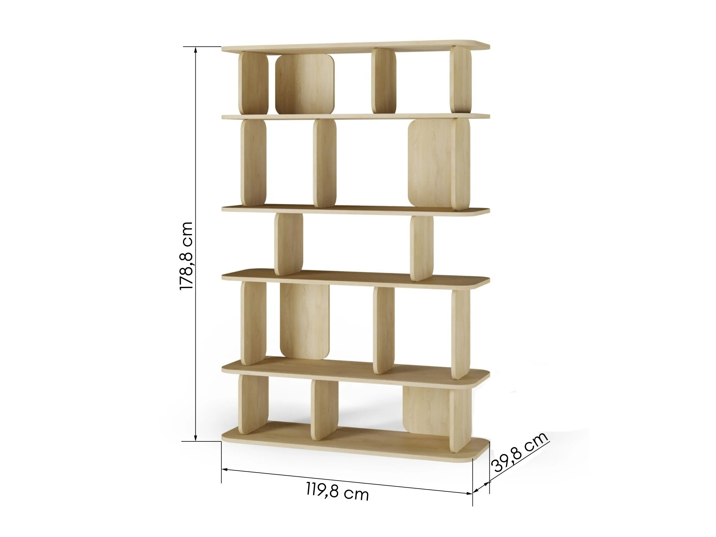 Polica Burleson 695 (Krem + Hrast Torro)