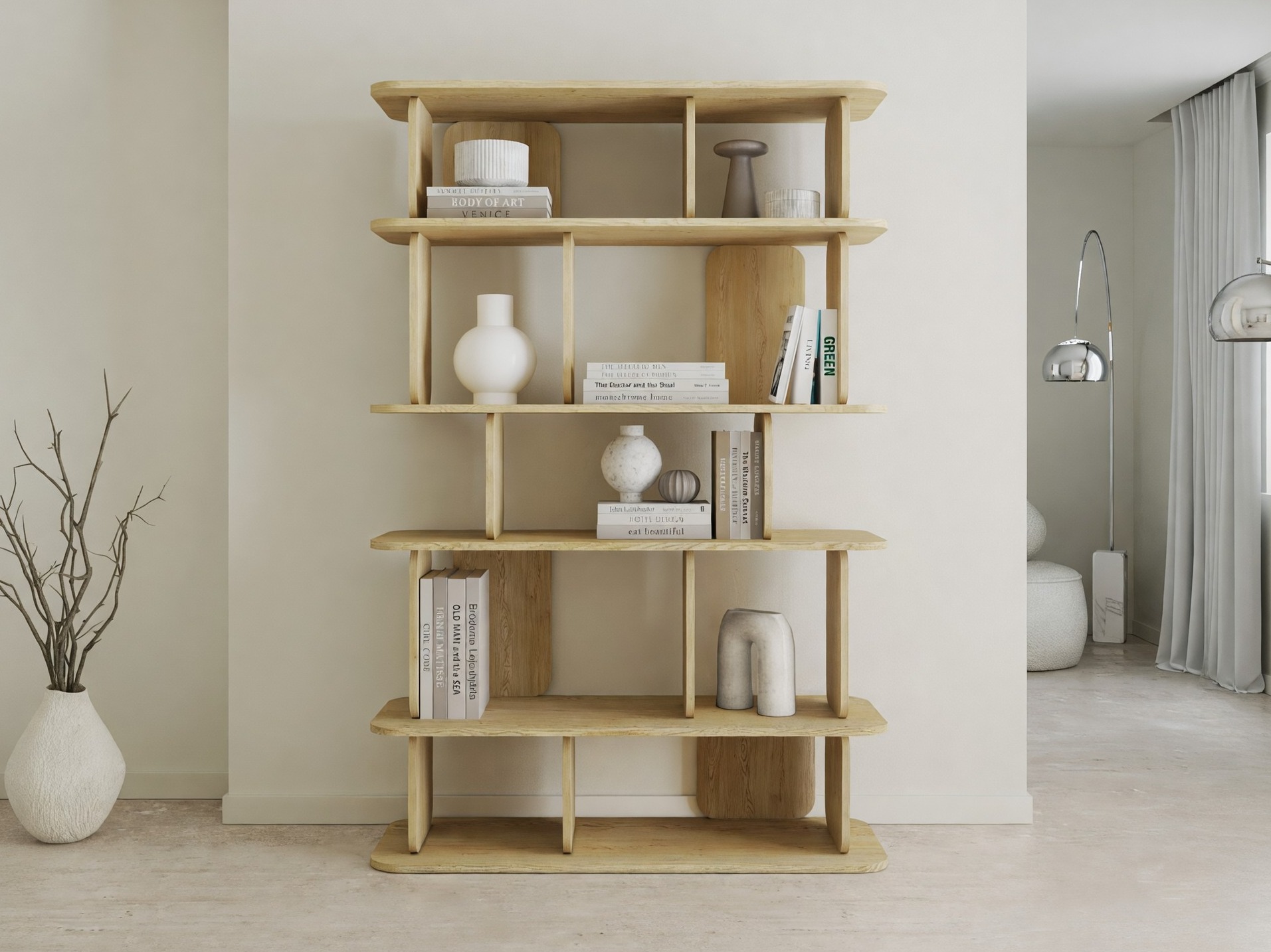 Polica Burleson 695 (Krem + Hrast Torro)