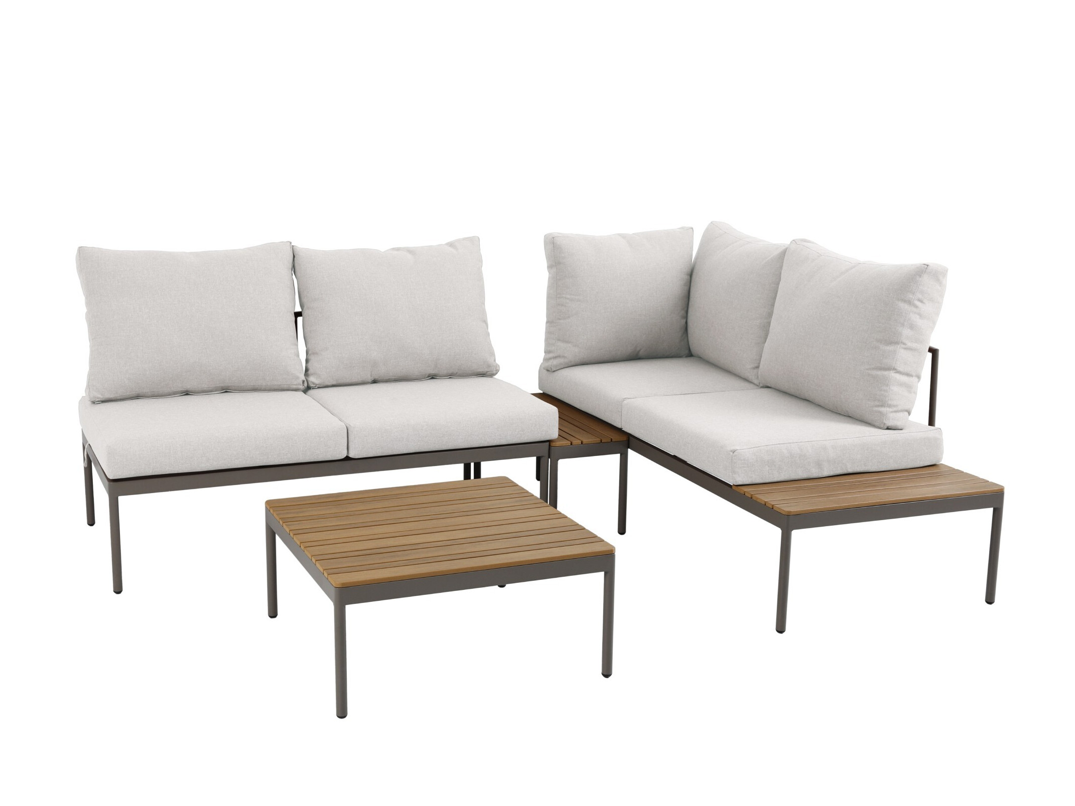 Set vrtnog namještaja Burleson 696 (Sivo bež)