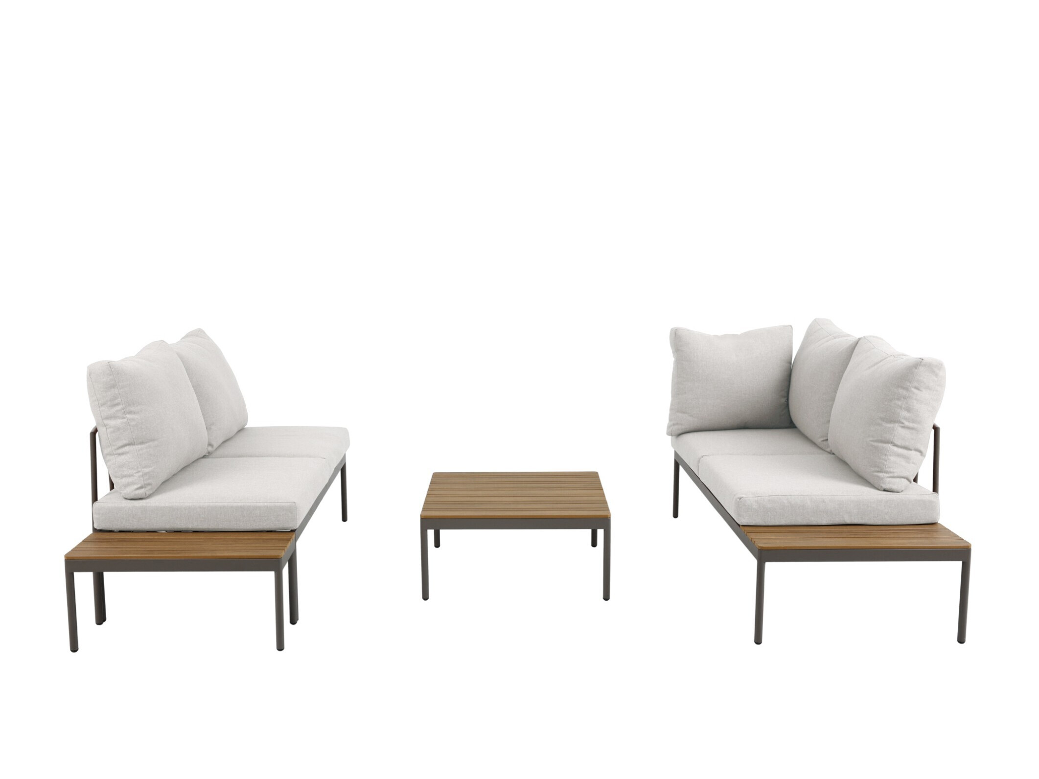 Set vrtnog namještaja Burleson 696 (Sivo bež)