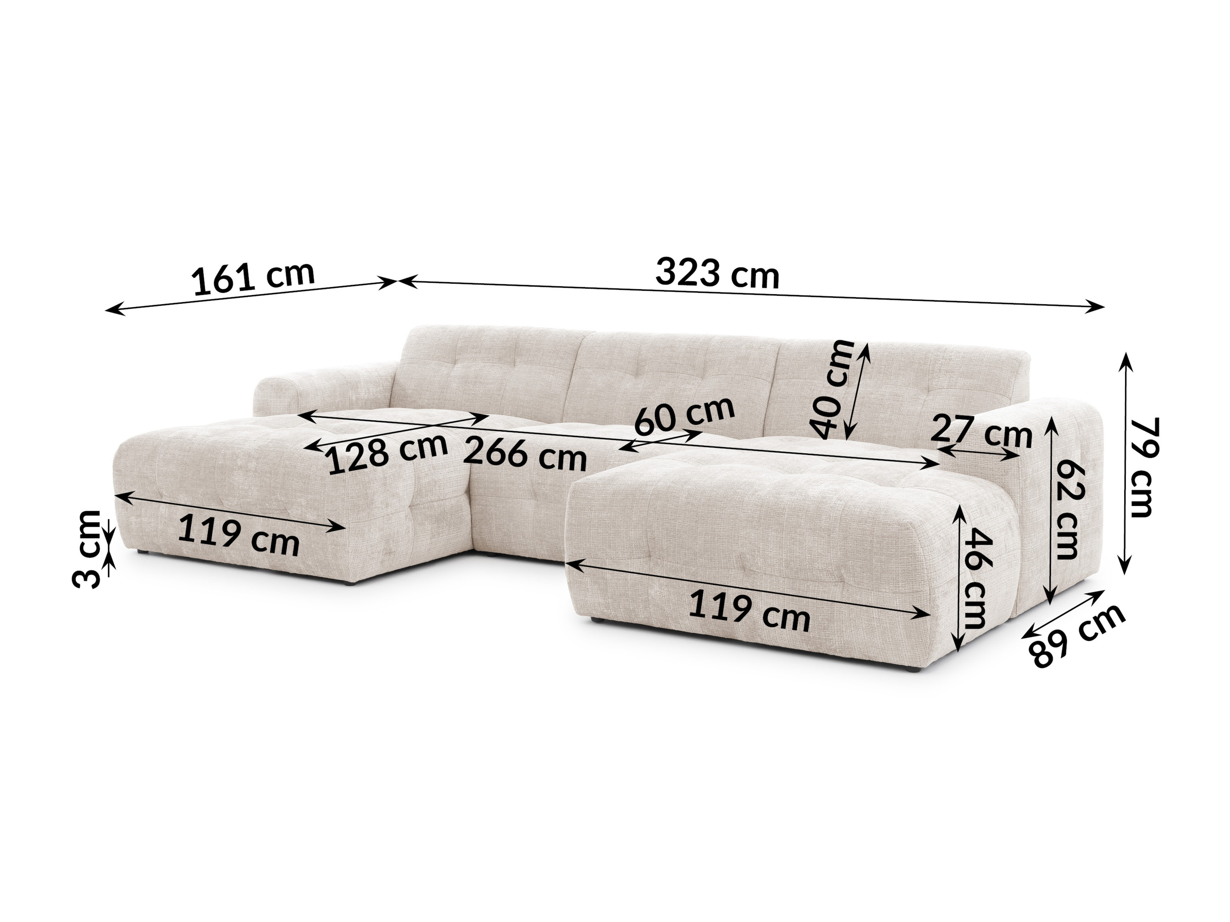 Tapecirani namještaj Rocklin 185 (Cremona 02)