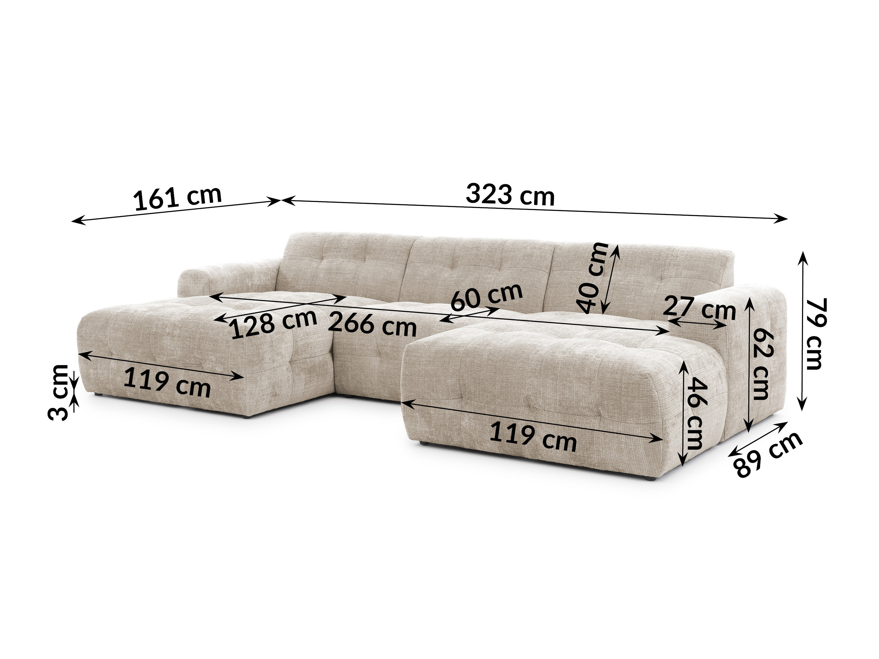 Tapecirani namještaj Rocklin 185 (Cremona 14)