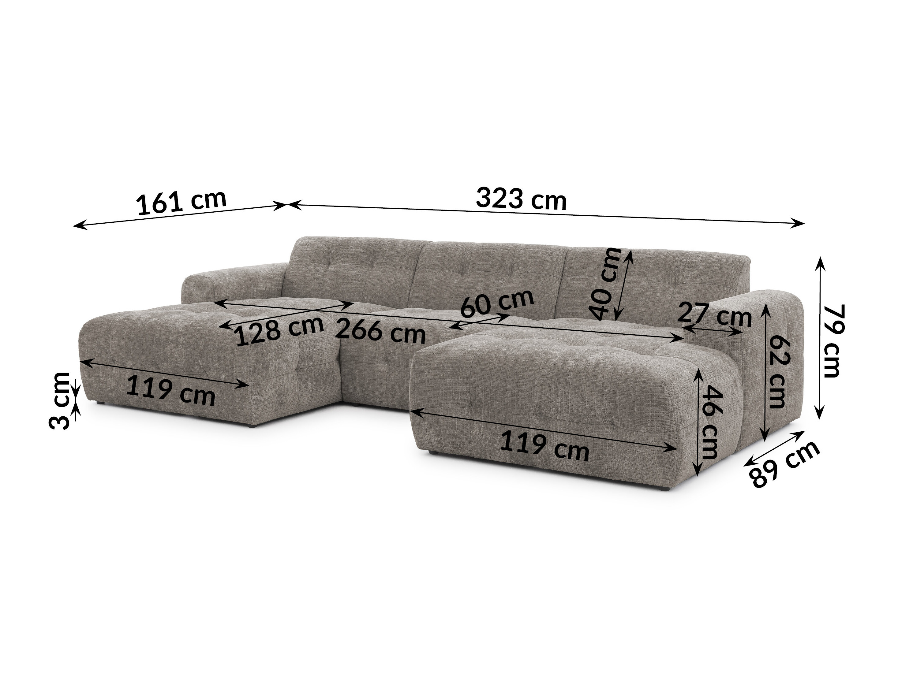 Tapecirani namještaj Rocklin 185 (Cremona 24)