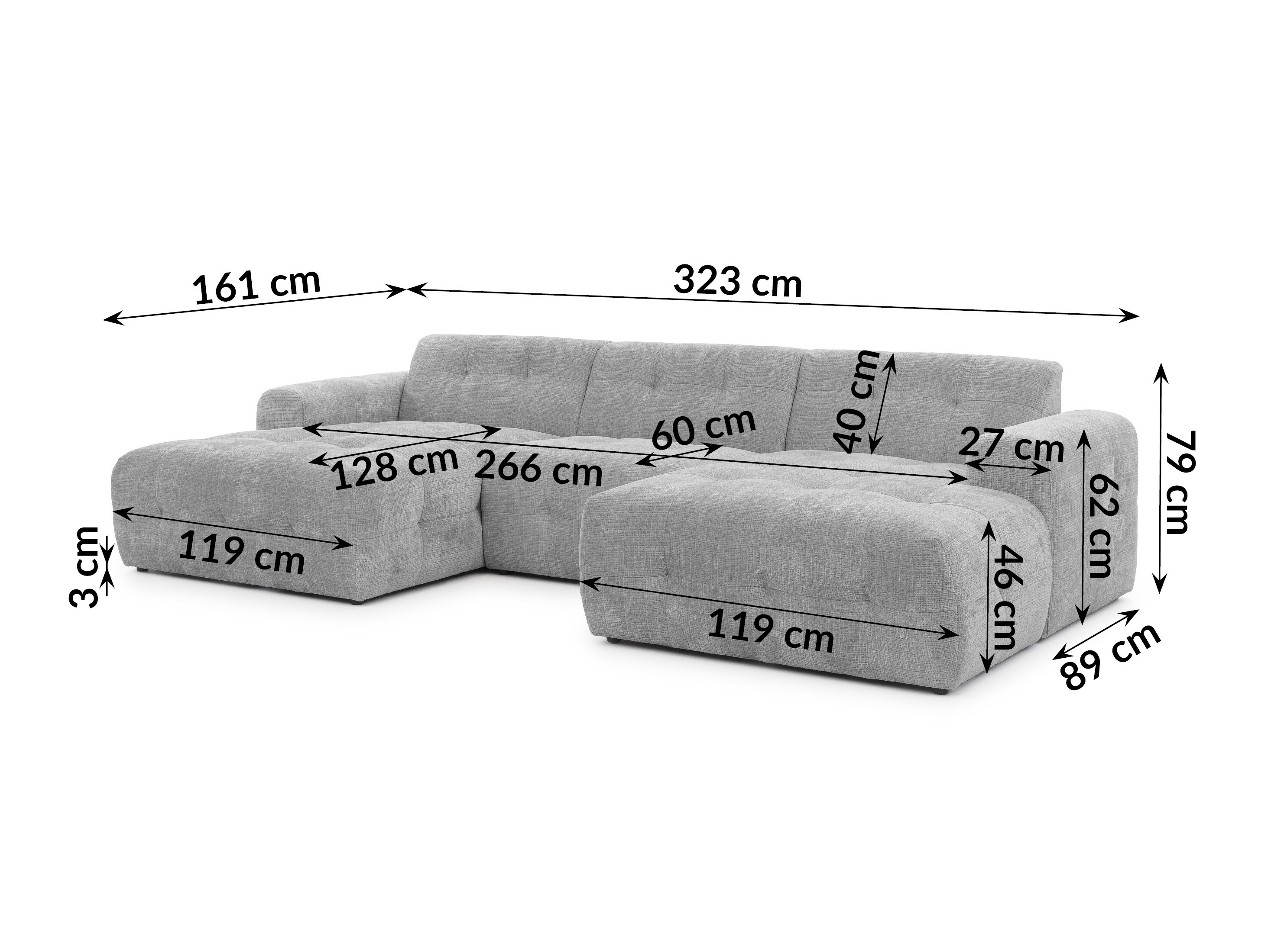 Tapecirani namještaj Rocklin 185 (Cremona 81)