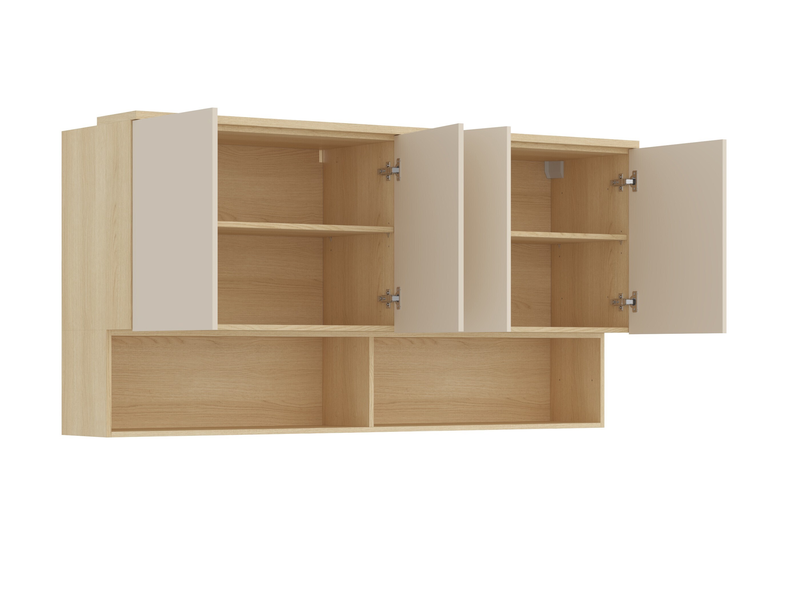 Set za spavaću sobu Nolcala 124 (Hrast + Bež)