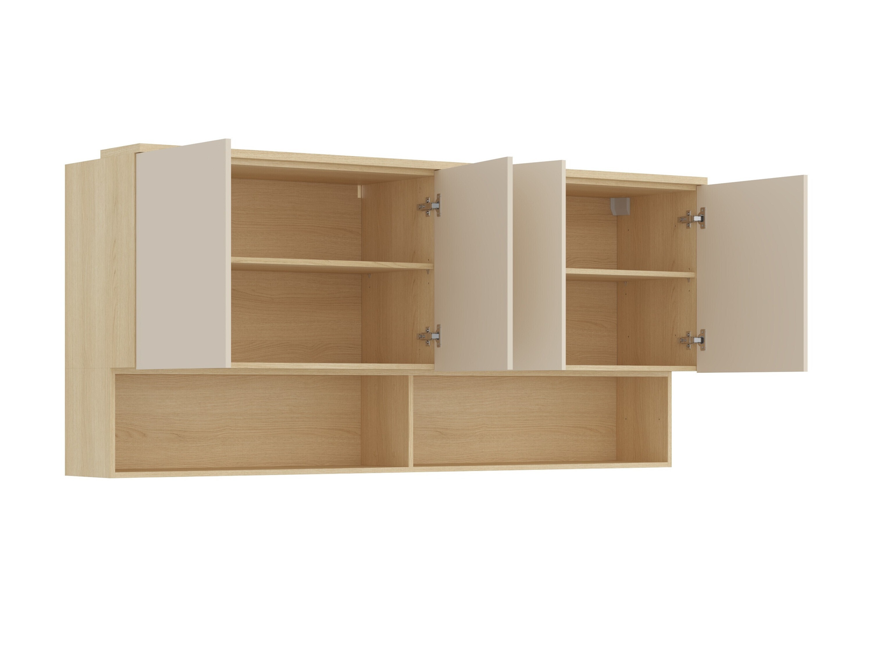 Set za spavaću sobu Nolcala 124 (Hrast + Bež)