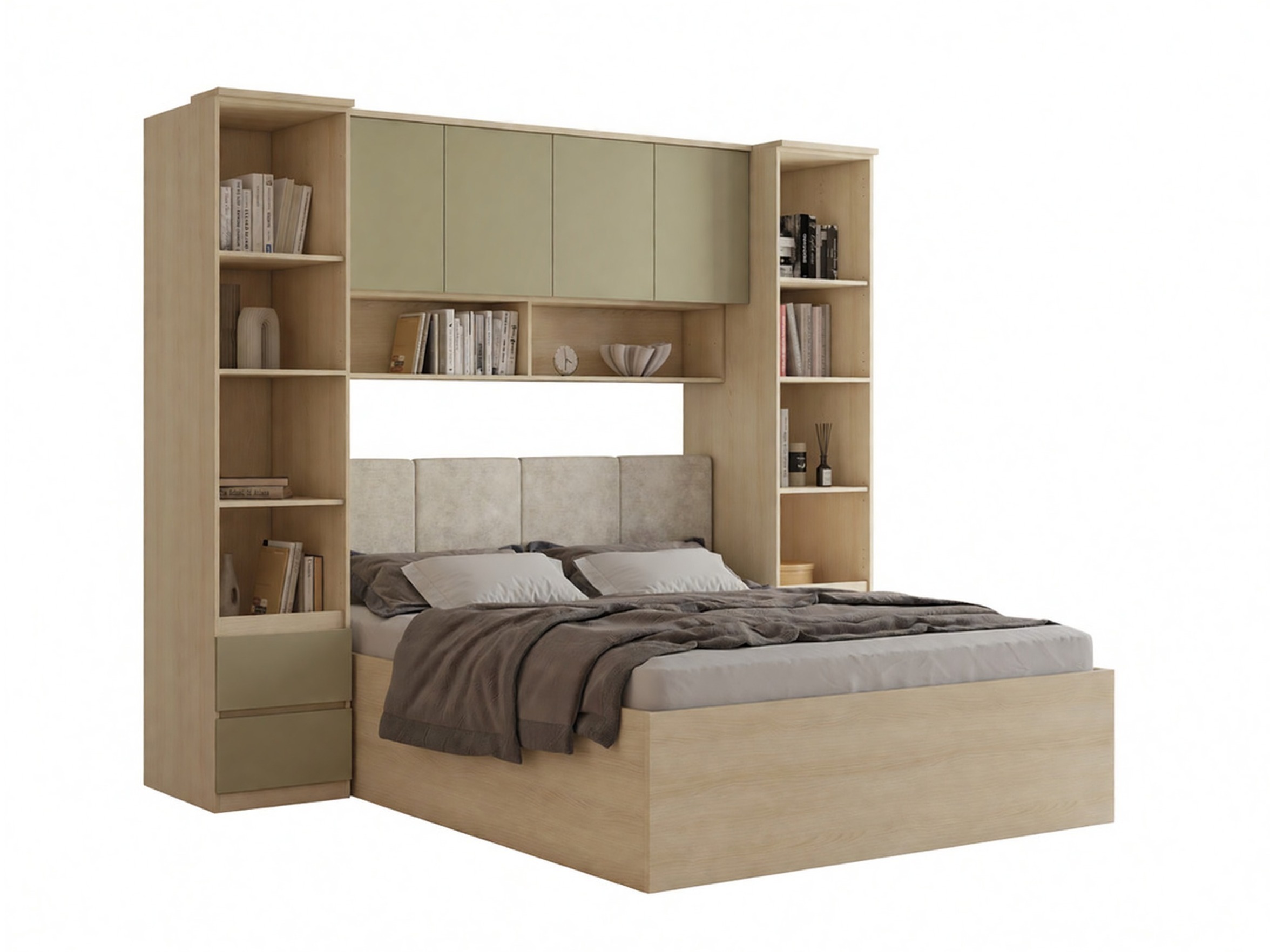 Set za spavaću sobu Nolcala 124 (Hrast + Eukaliptus)