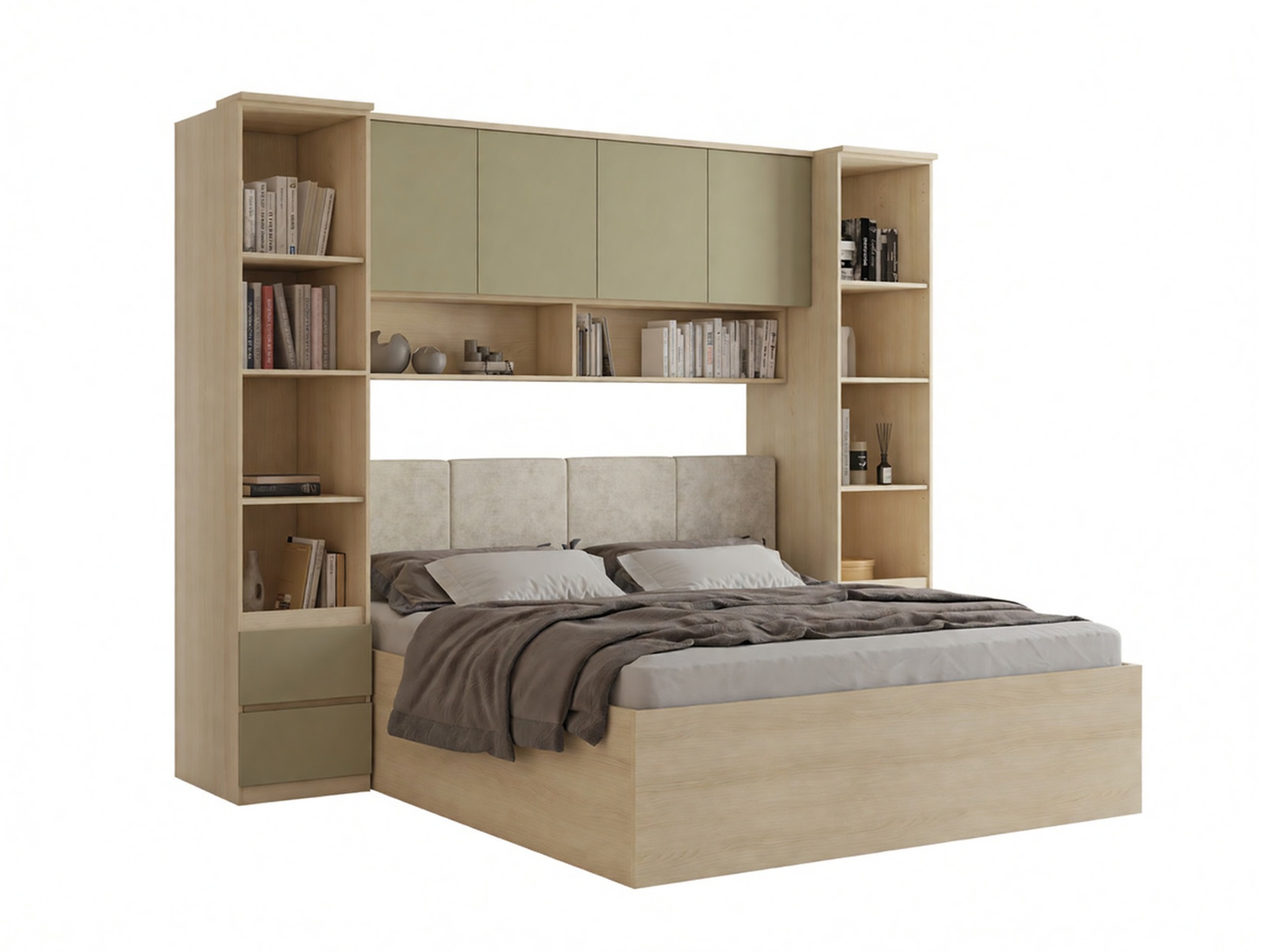 Set za spavaću sobu Nolcala 124 (Hrast + Eukaliptus)