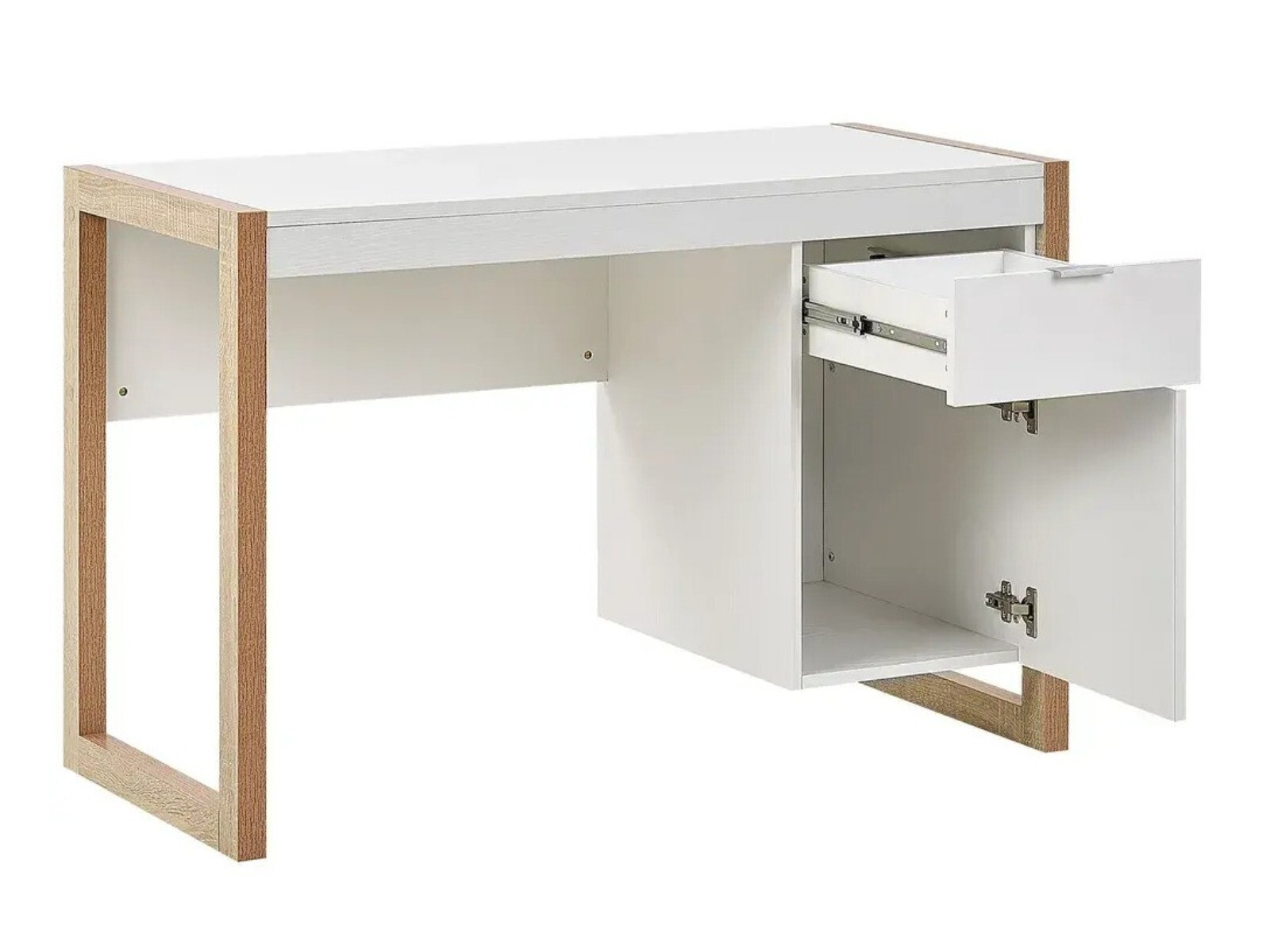 Uredski stol Berwyn 3282 (Bijela + Svijetlo drvo)
