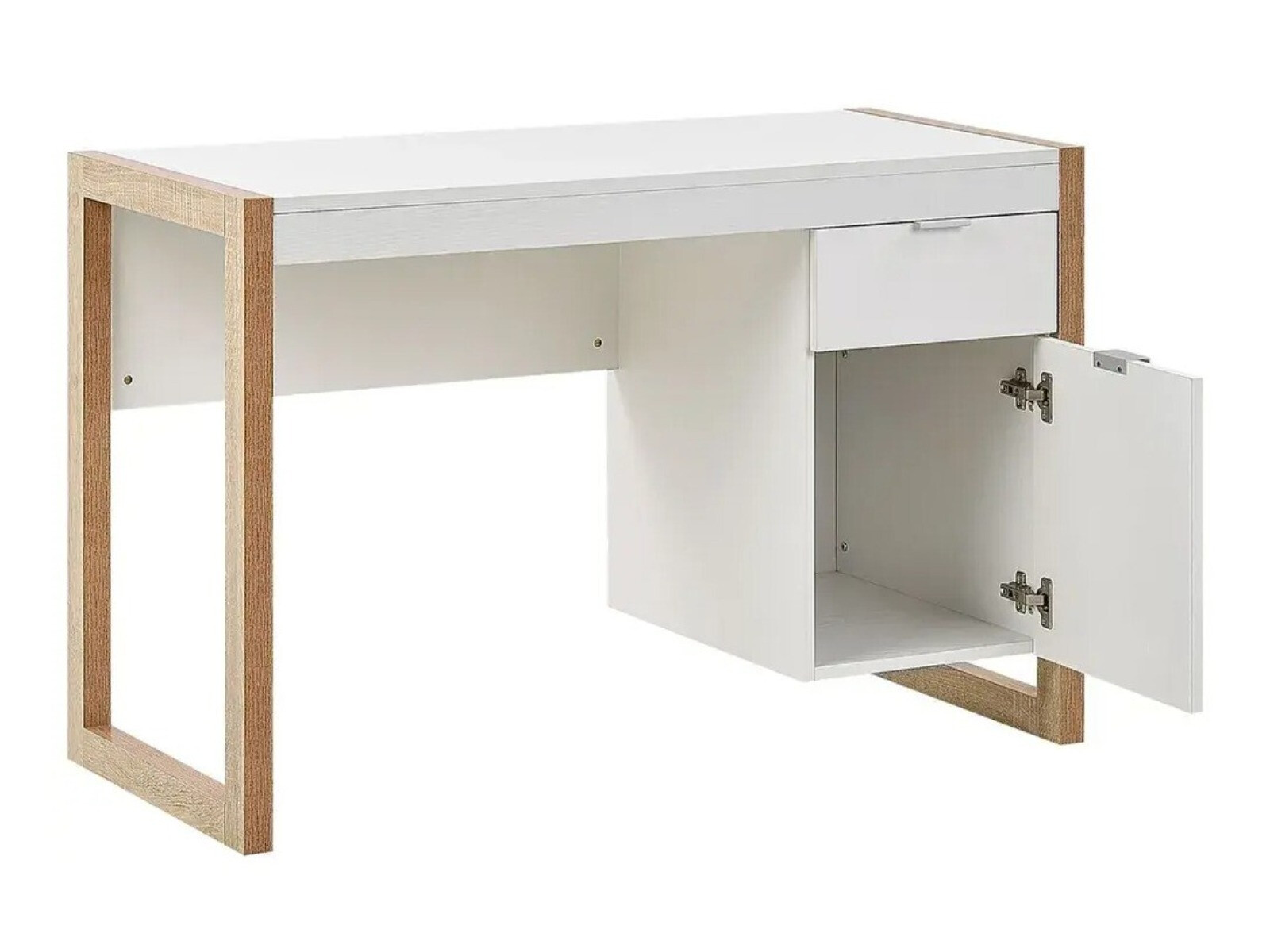 Uredski stol Berwyn 3282 (Bijela + Svijetlo drvo)