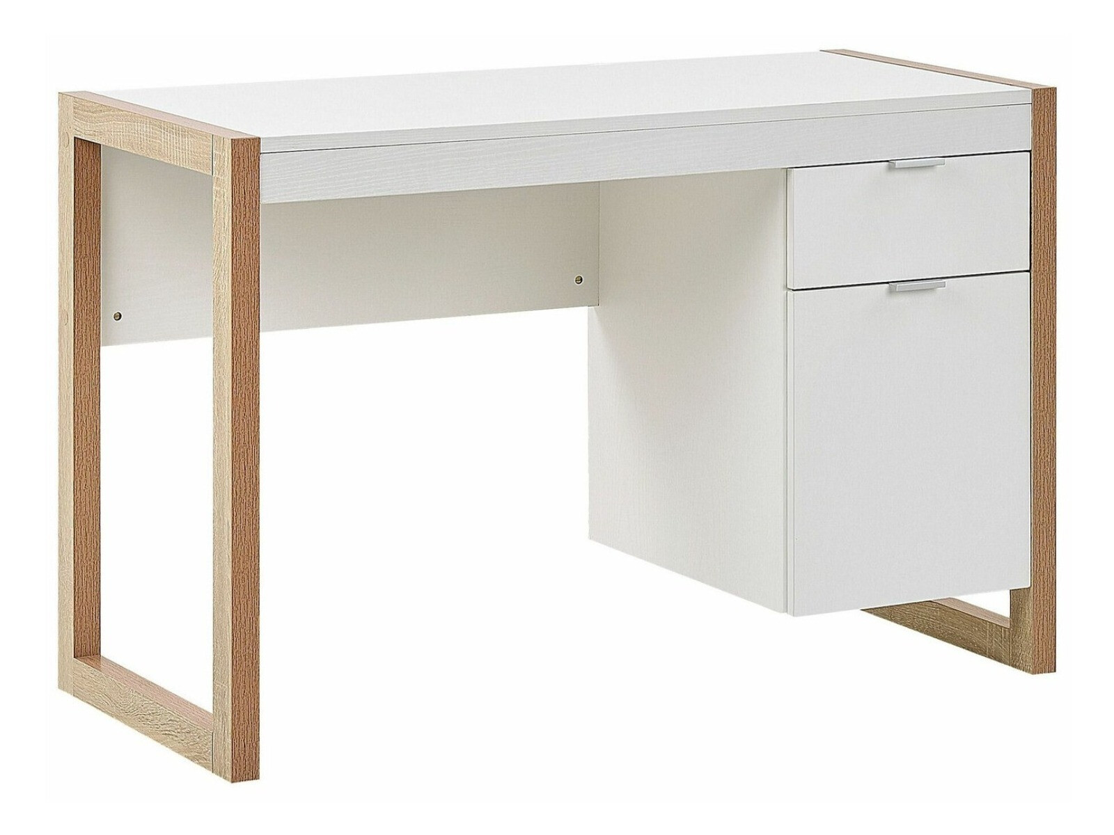 Uredski stol Berwyn 3282 (Bijela + Svijetlo drvo)