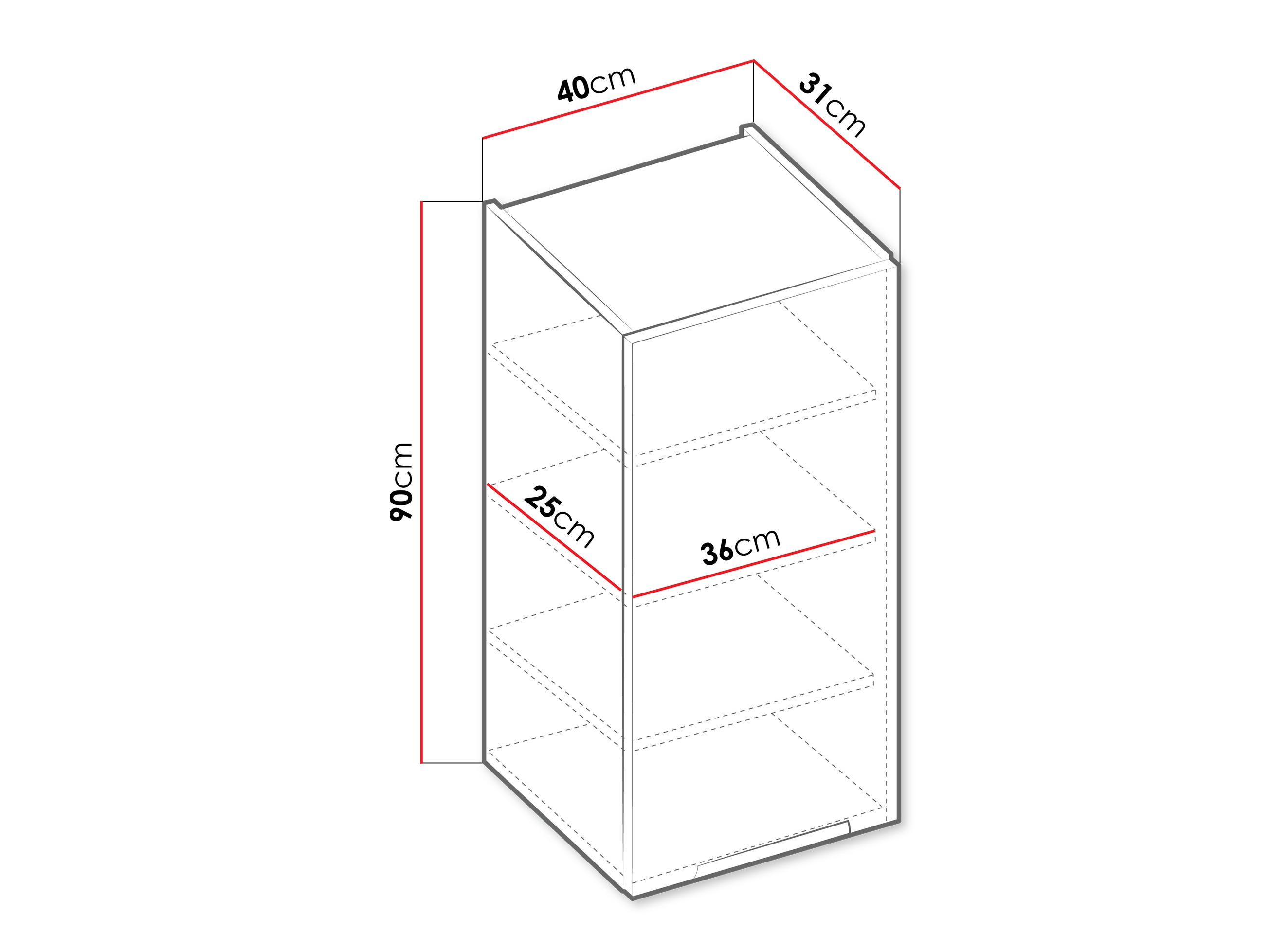 Modularan zidni ormarić Sole 118