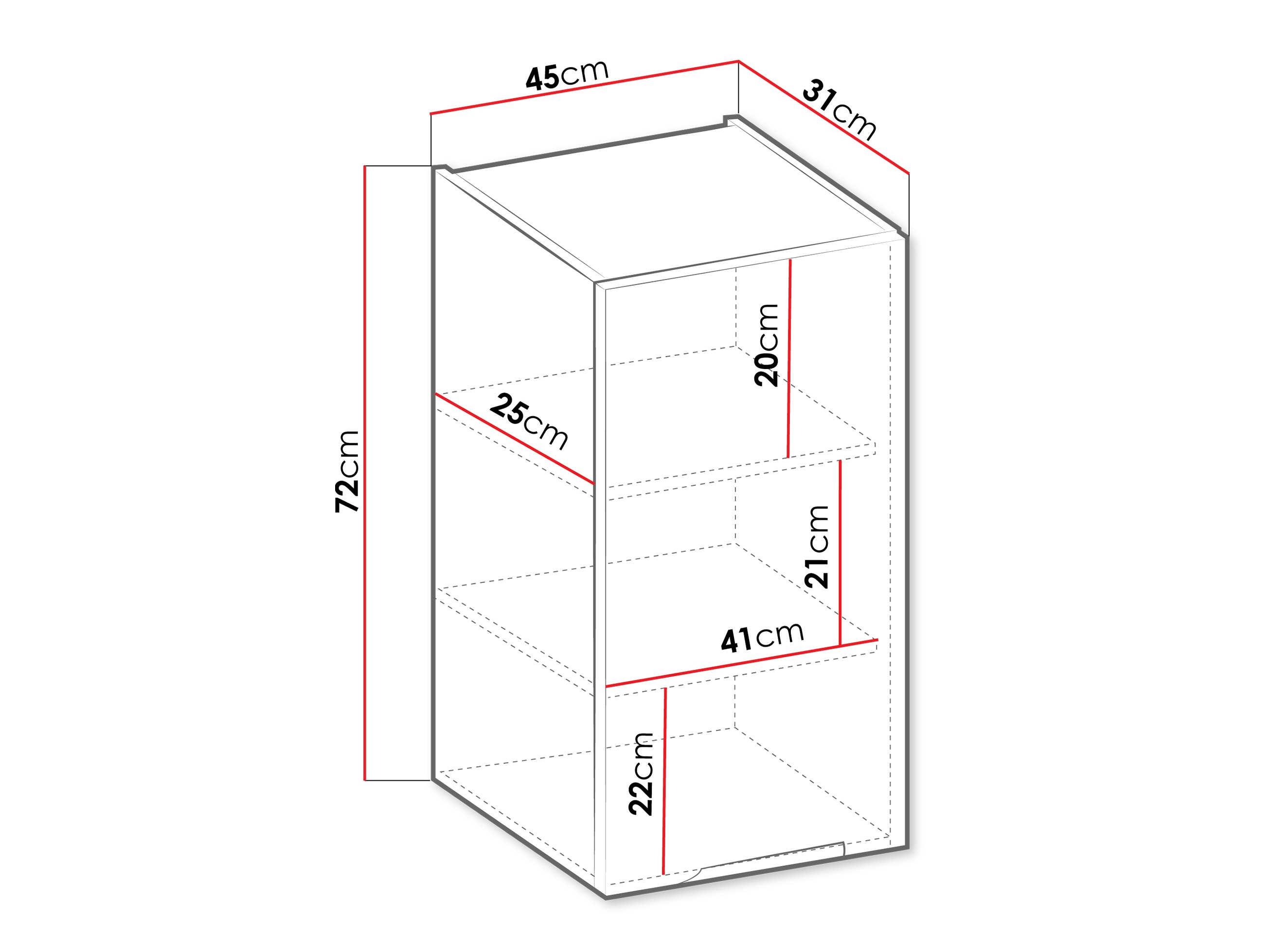 Modularan zidni ormarić Sole 119