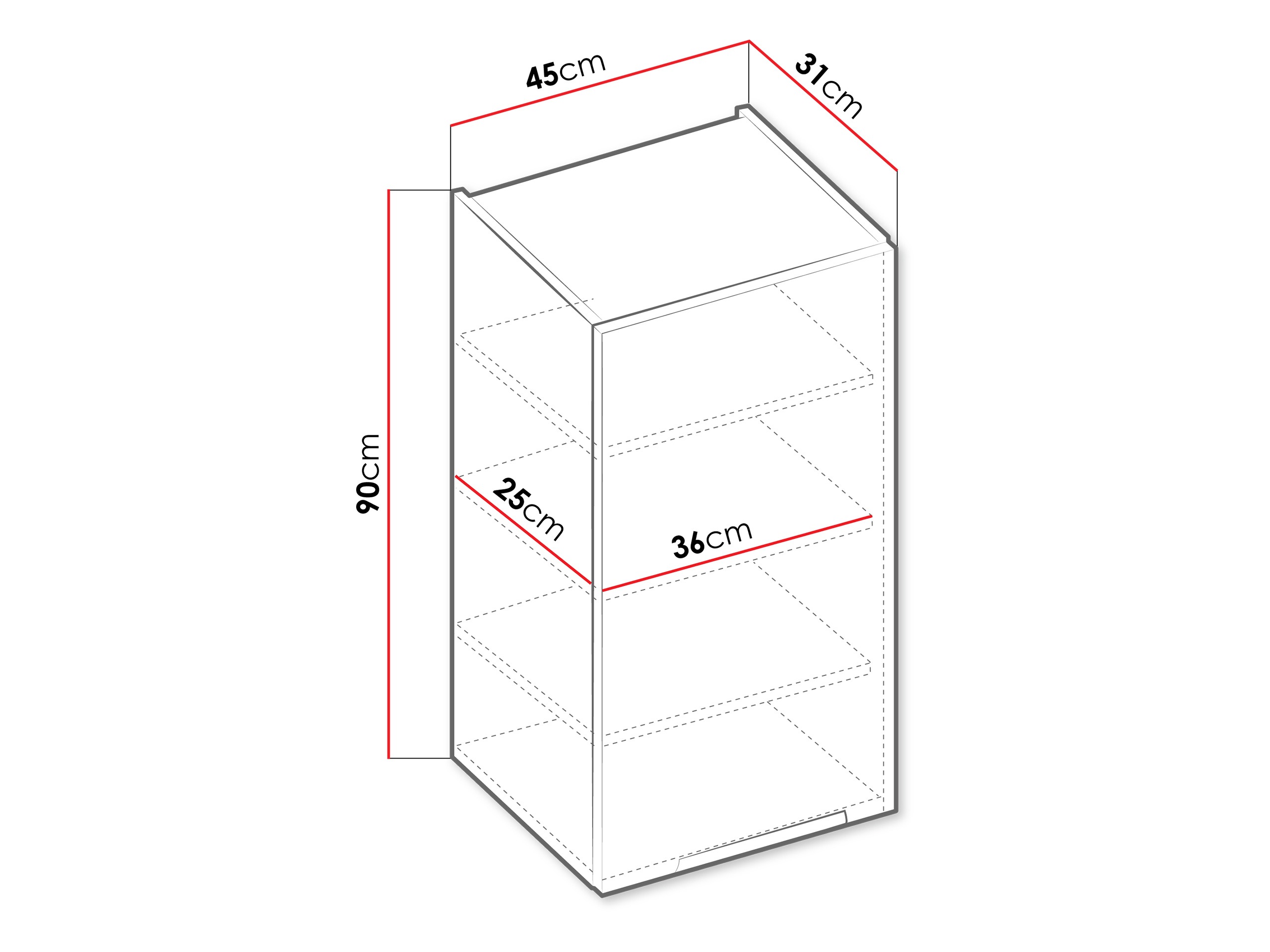 Modularan zidni ormarić Sole 120