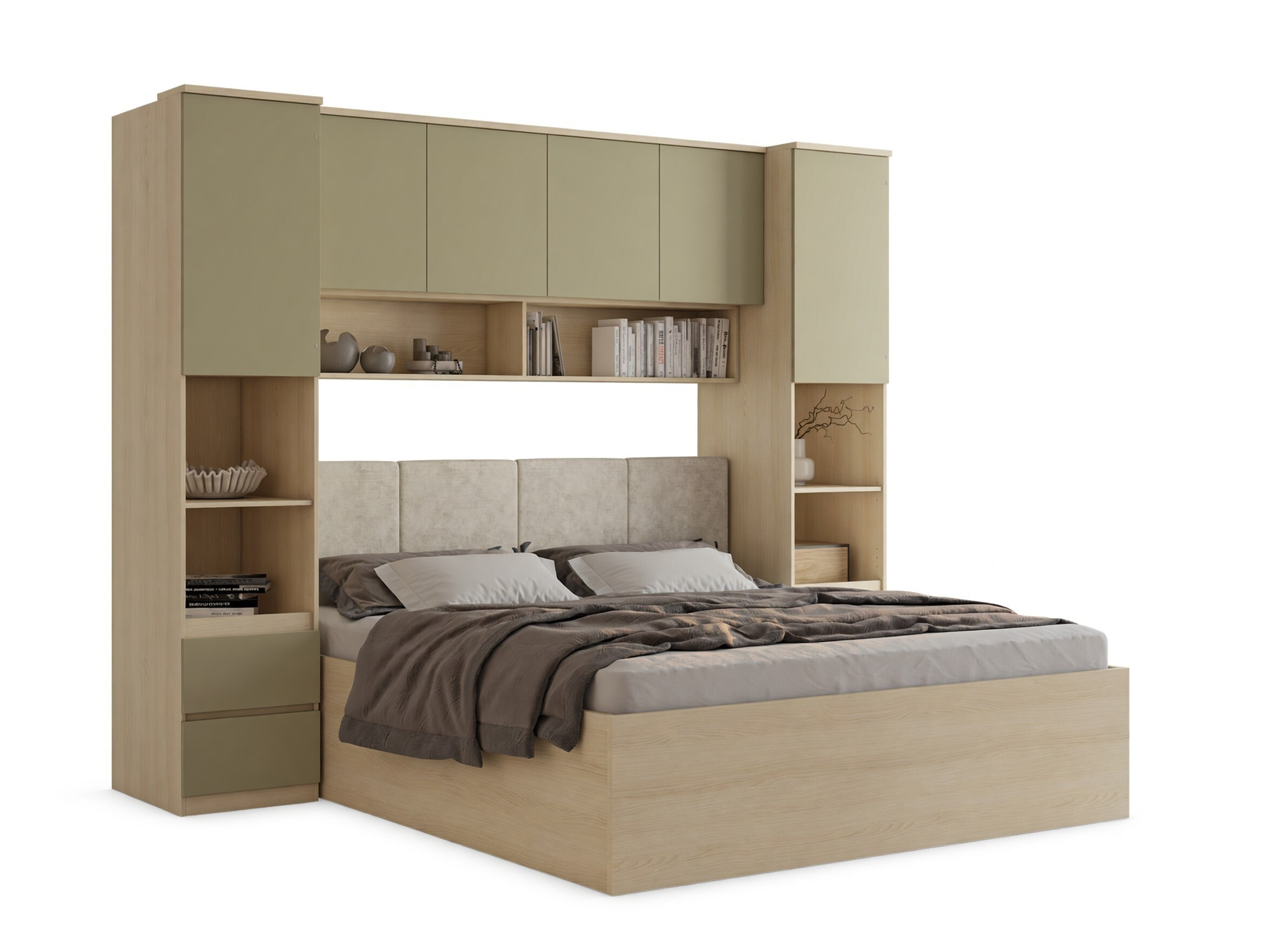 Set za spavaću sobu Nolcala 126 (Hrast + Eukaliptus)