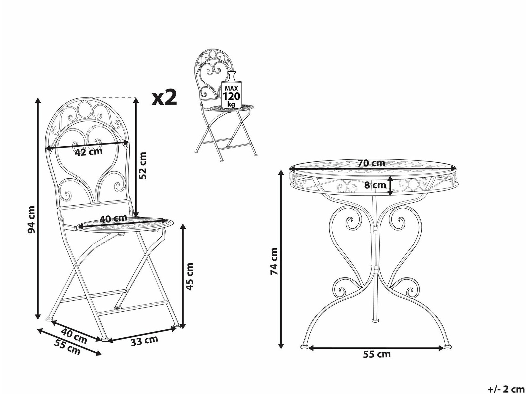Balkonska garnitura SC10272
