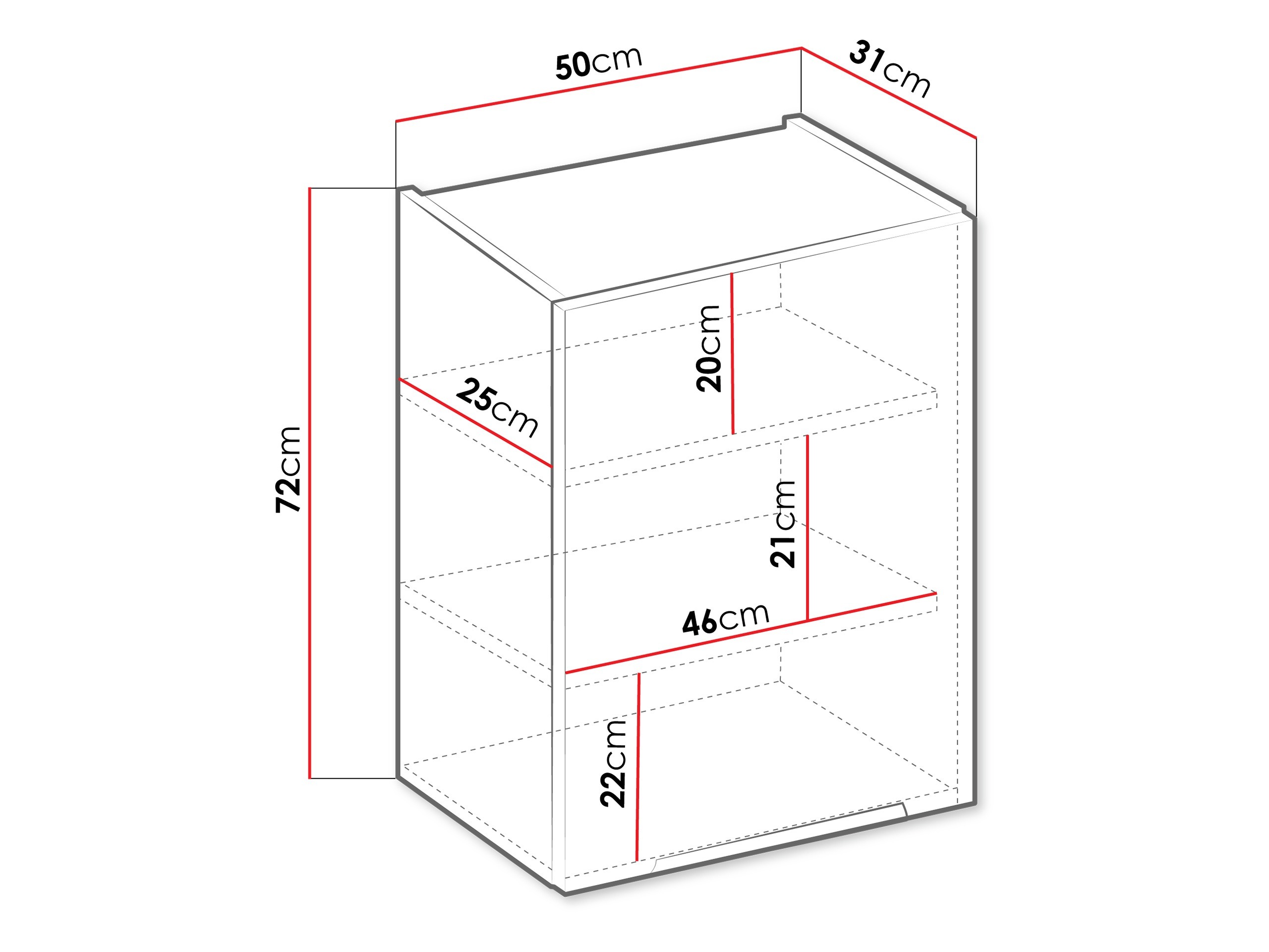 Modularan zidni ormarić Sole 122