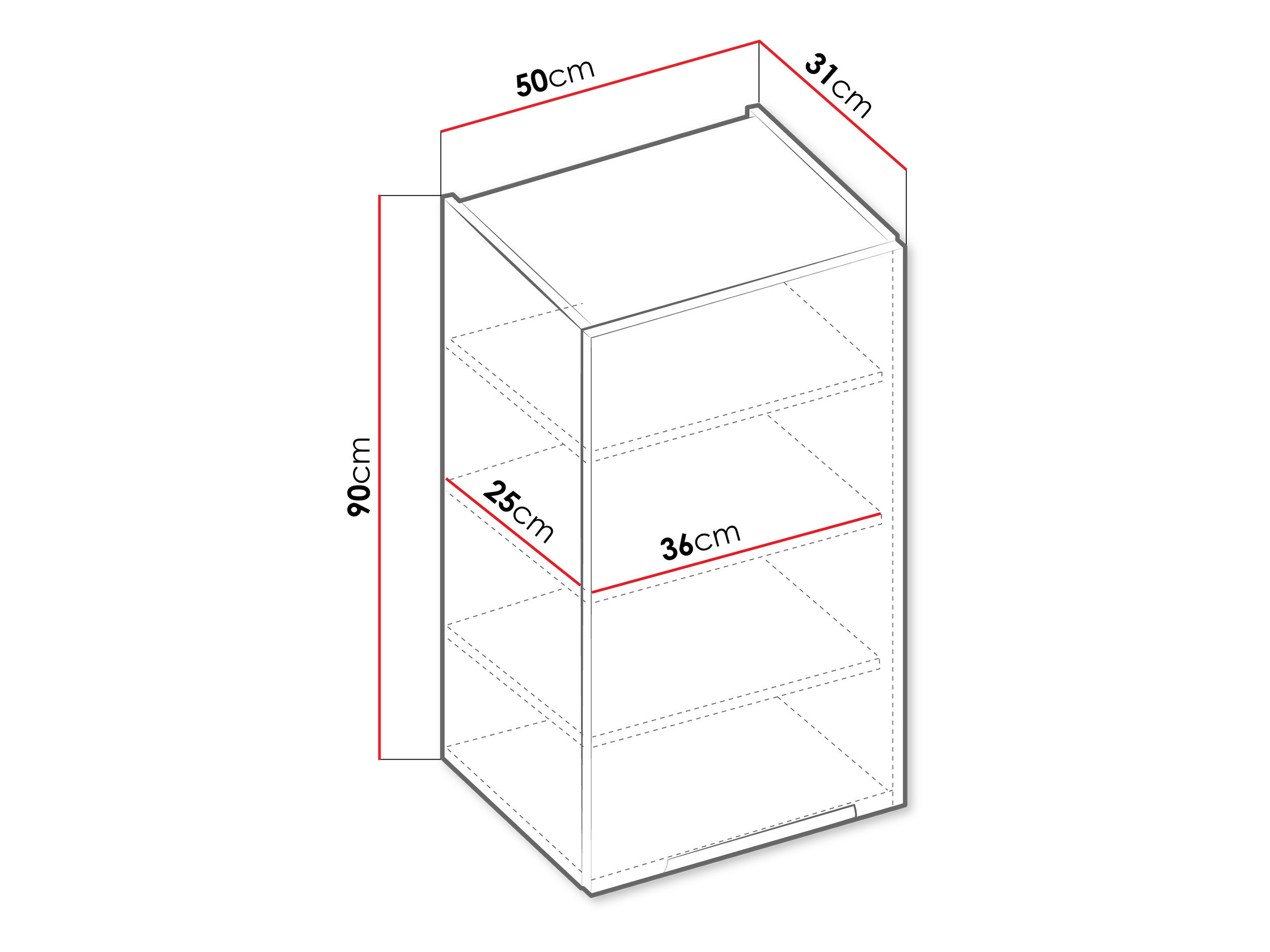 Modularan zidni ormarić Sole 123