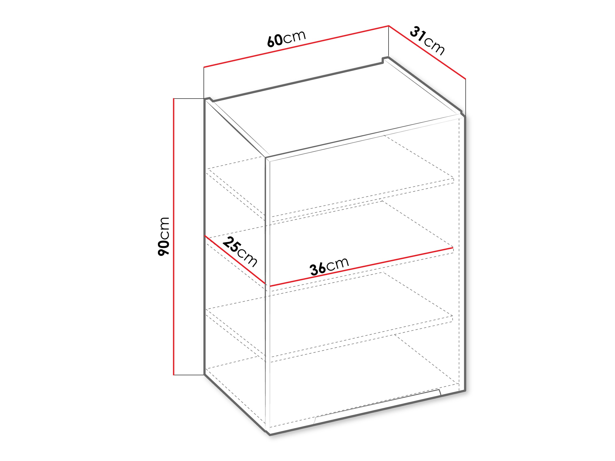 Modularan zidni ormarić Sole 137