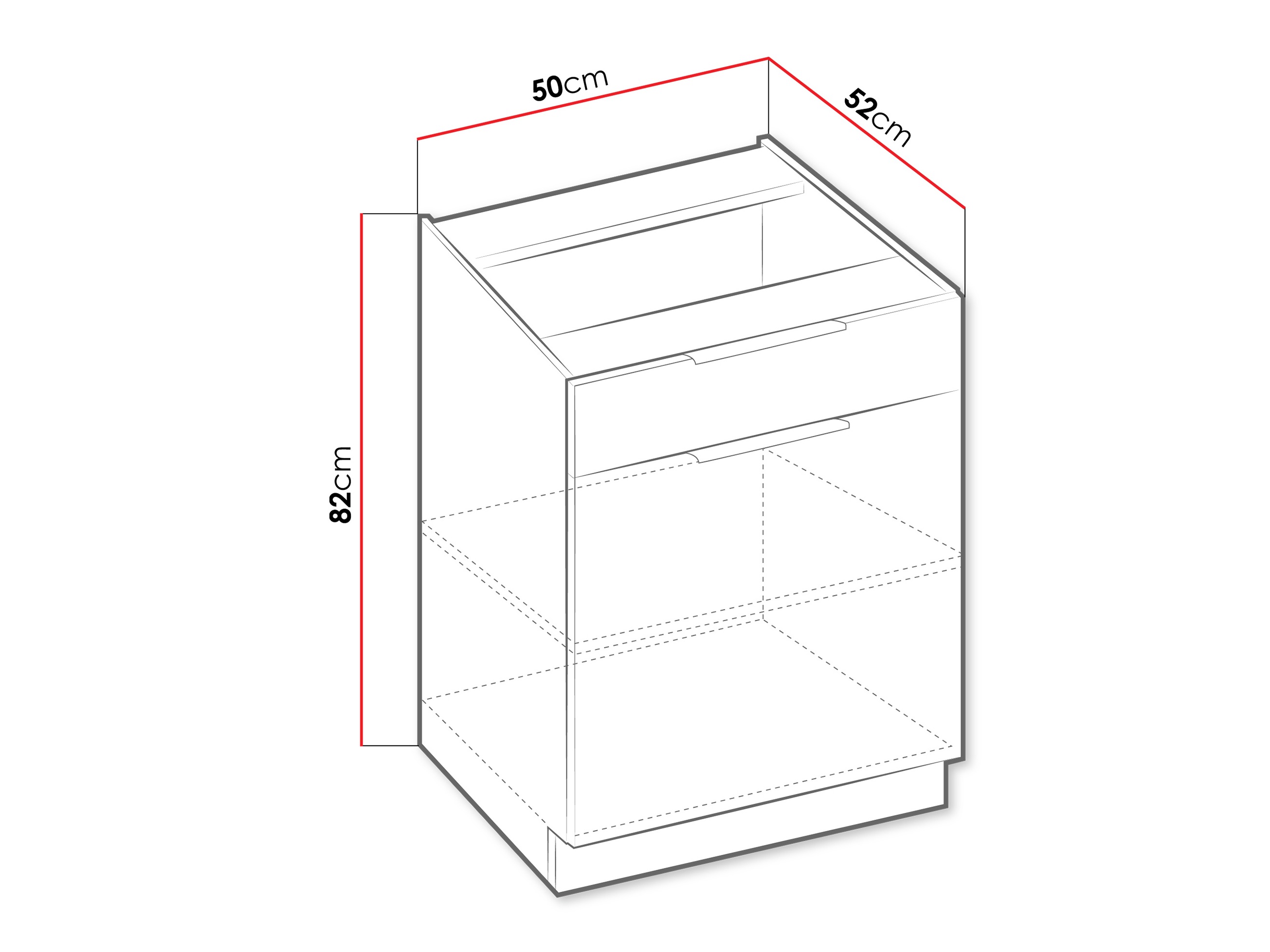 Modularni ormarić s ladicom i vratima Sole 121