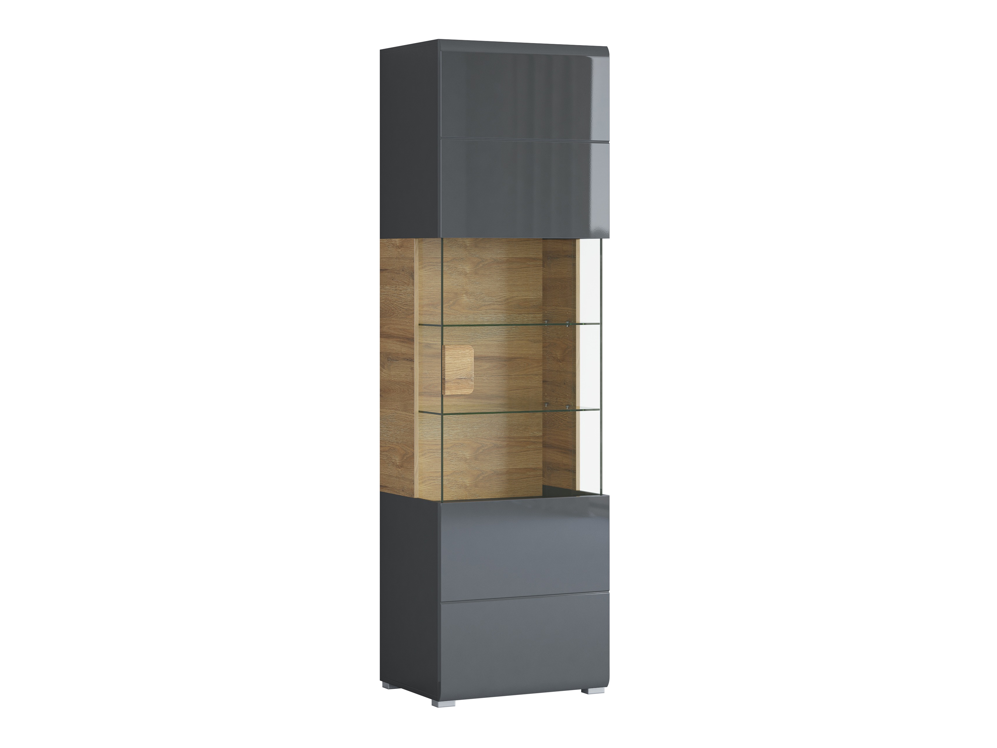 Polica Torsone 103 (Antracit + Gloss antracit + Hrast Grandson)