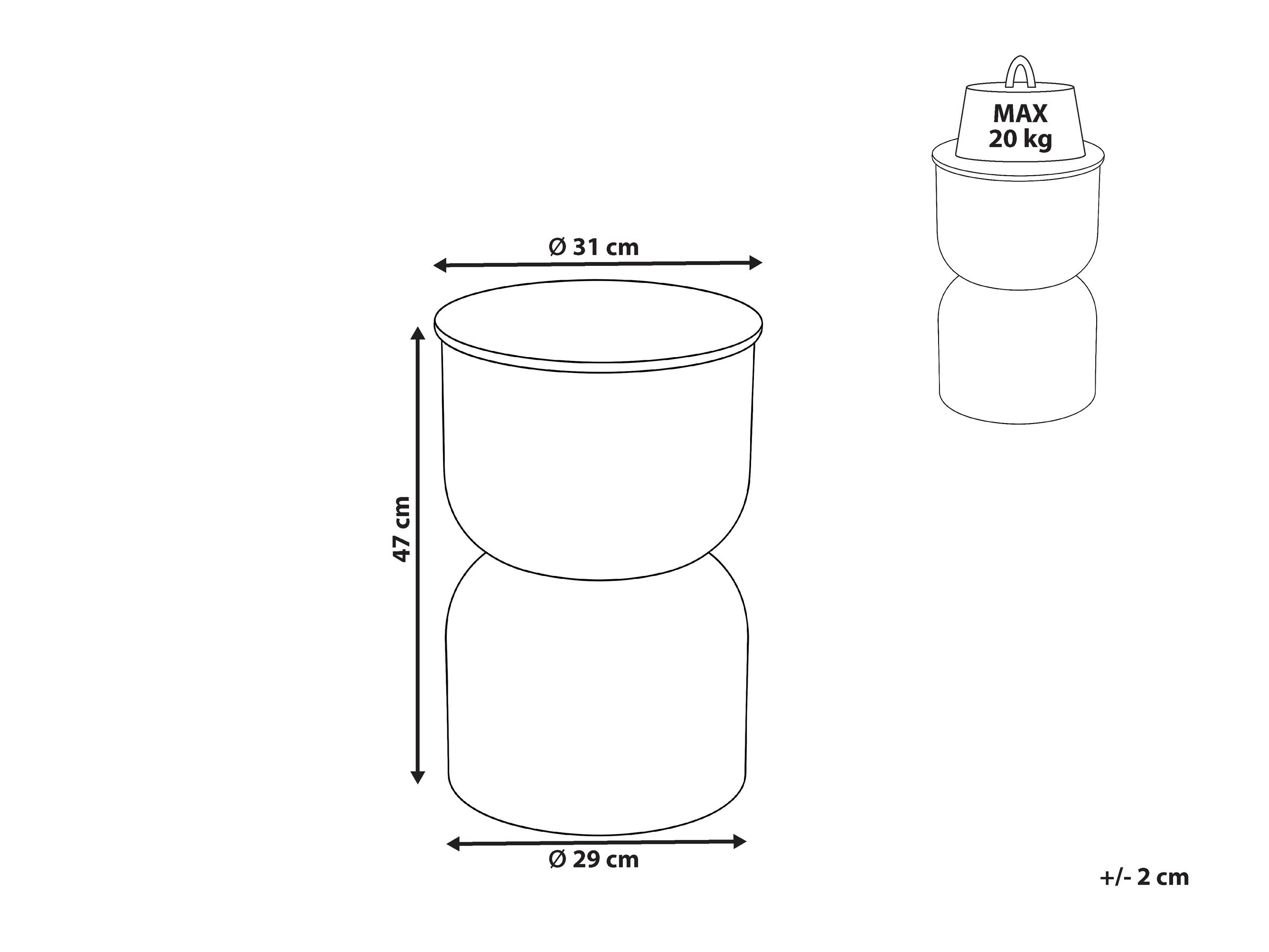 Pomoćni stolić Berwyn 3291 (Svijetlo bež)
