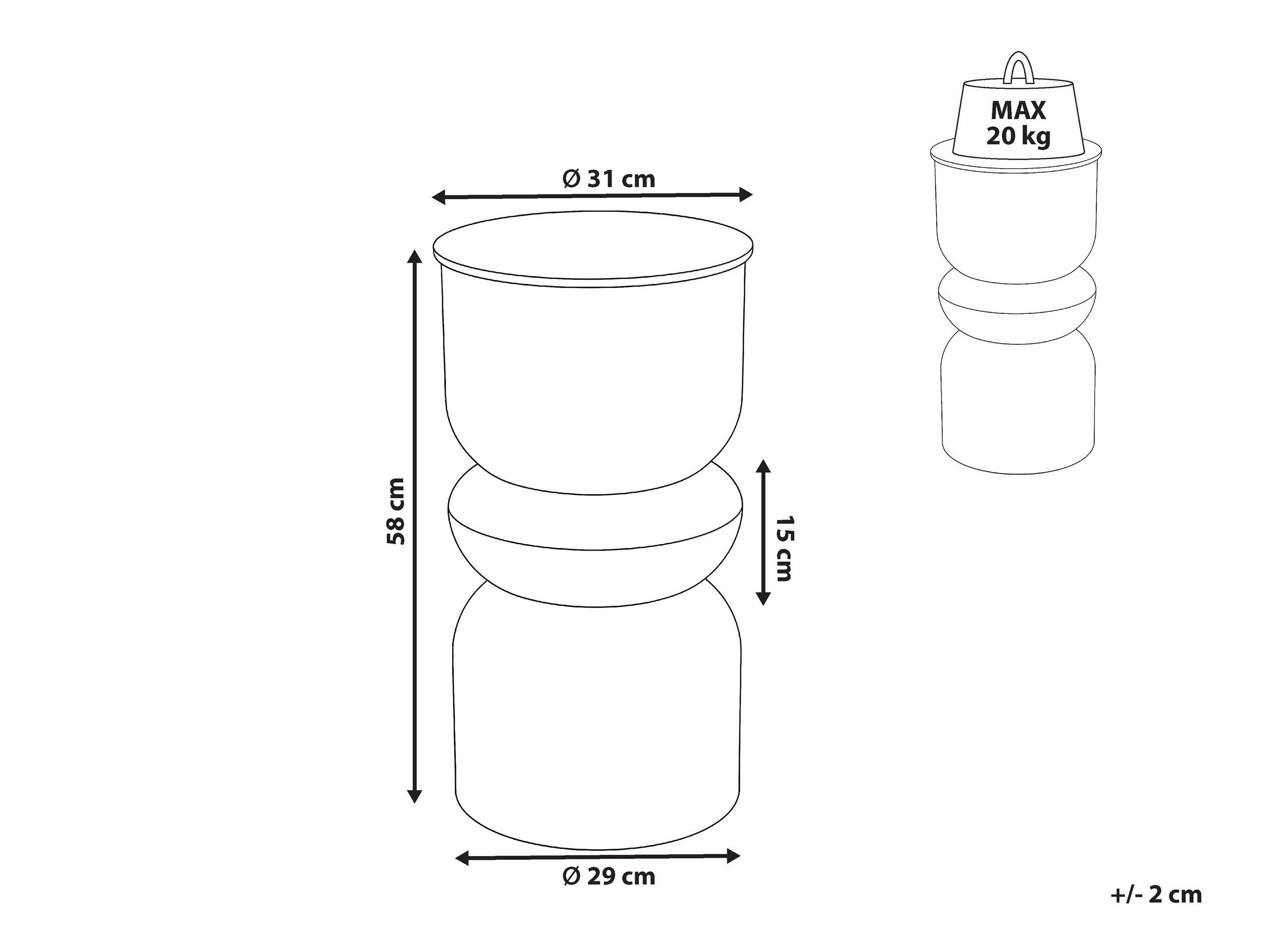 Pomoćni stolić Berwyn 3293 (Svijetla maslina)
