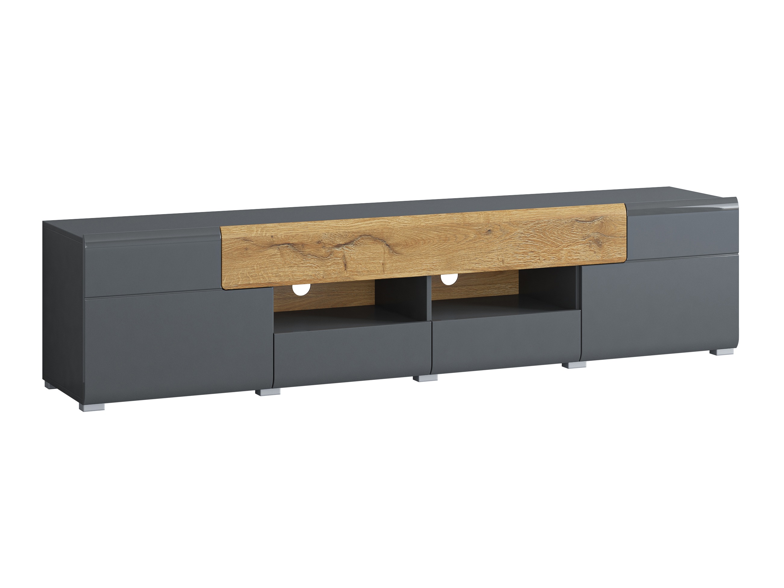 TV stol Torsone 113 (Antracit + Gloss antracit + Hrast Grandson)