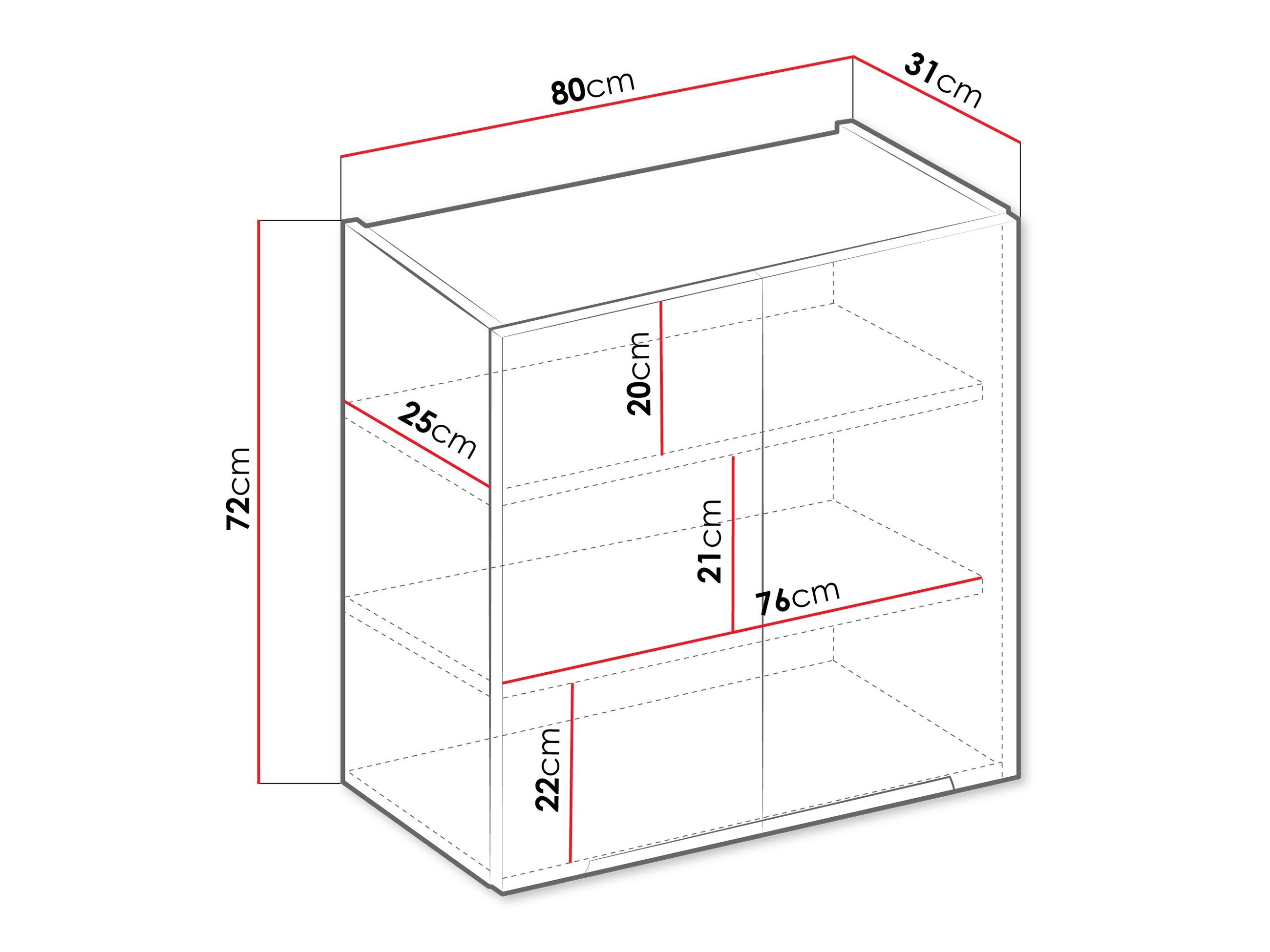 Modularan zidni ormarić Sole 148