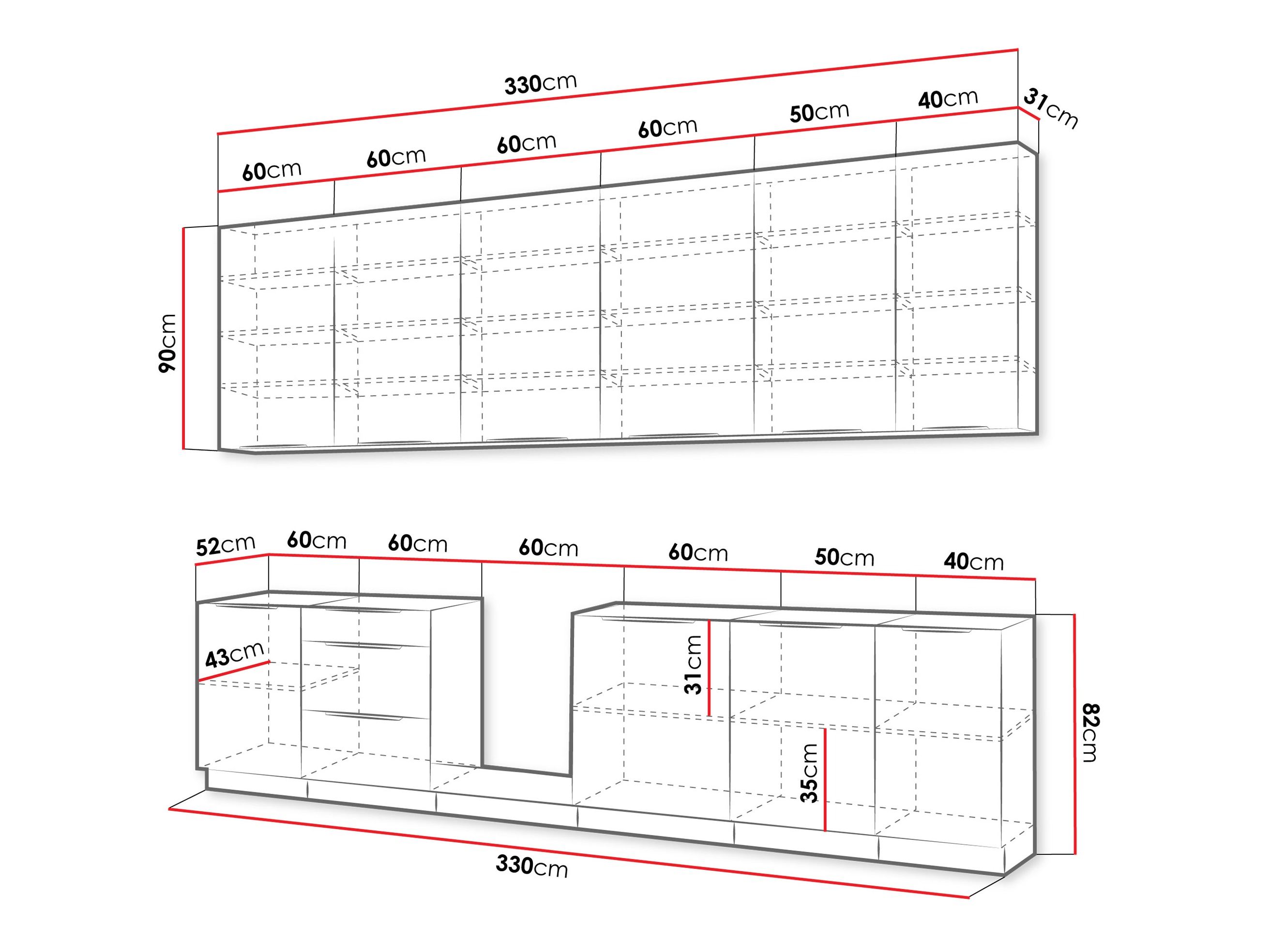 Modularan kuhinjski set Sole 159