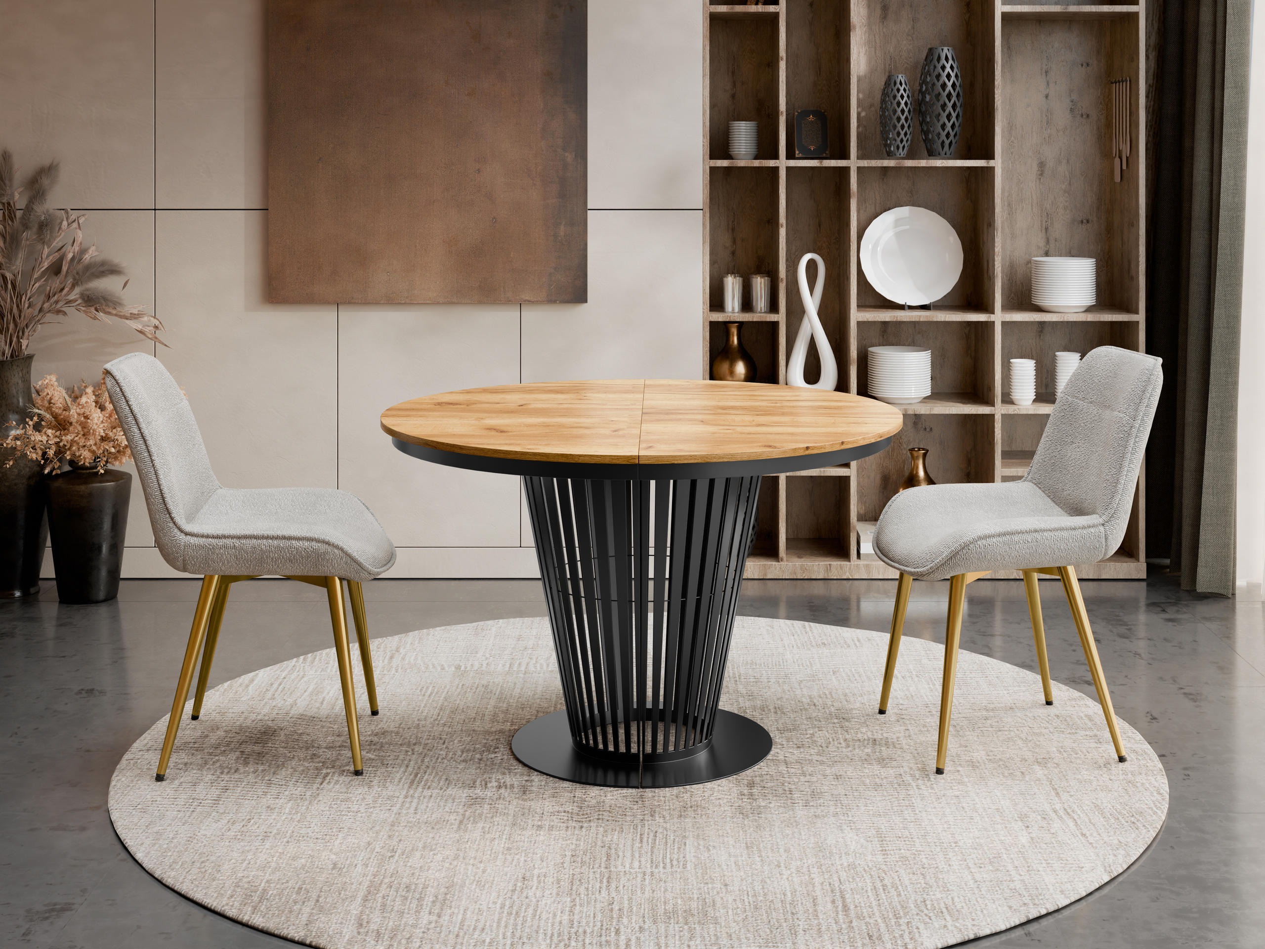 Stol Oswego 179 (Crna + Craft hrast)