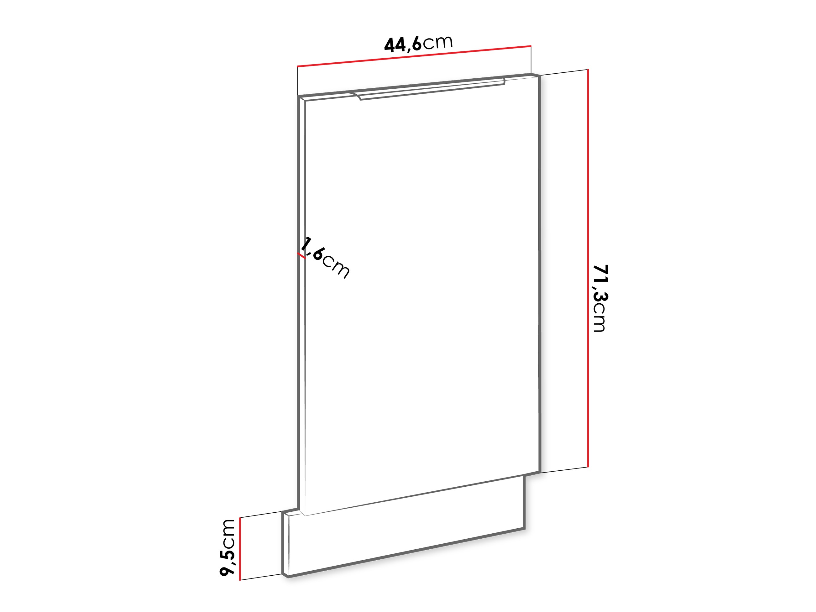 Vrata za ugradbenu perilicu Sole 156
