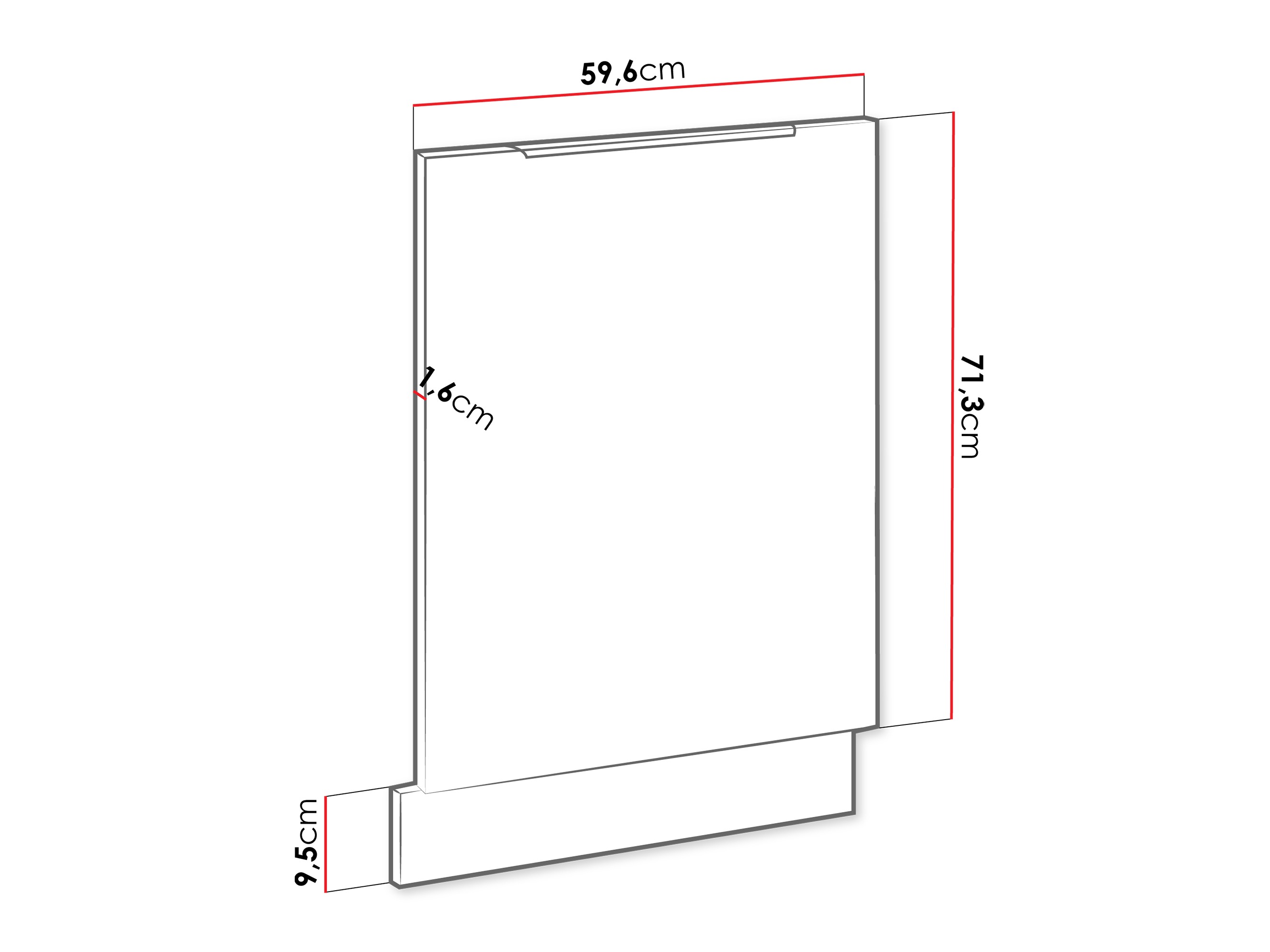 Vrata za ugradbenu perilicu Sole 157