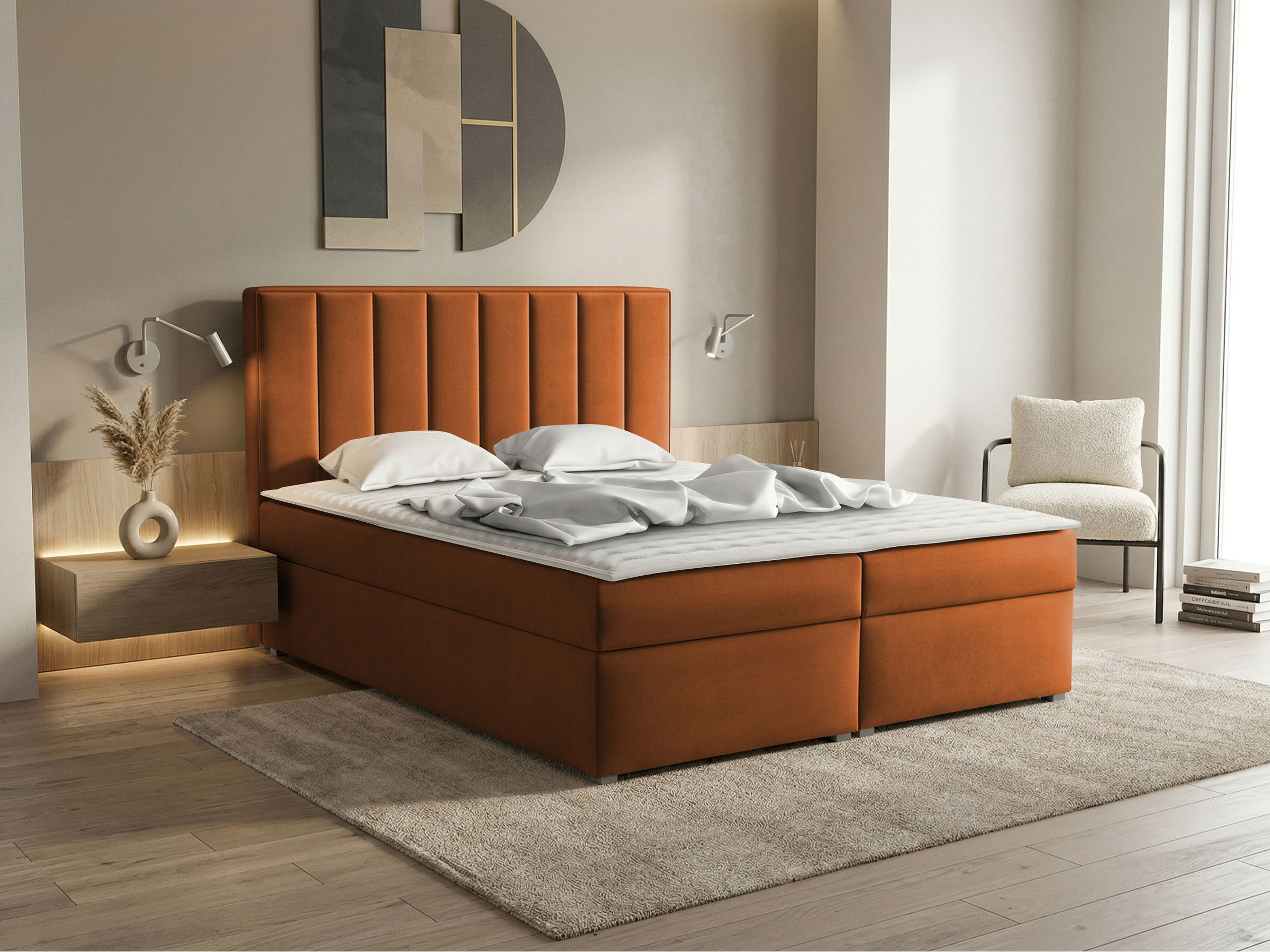 Boxspring krevet Pomona 116 (Magic baršun 2213)