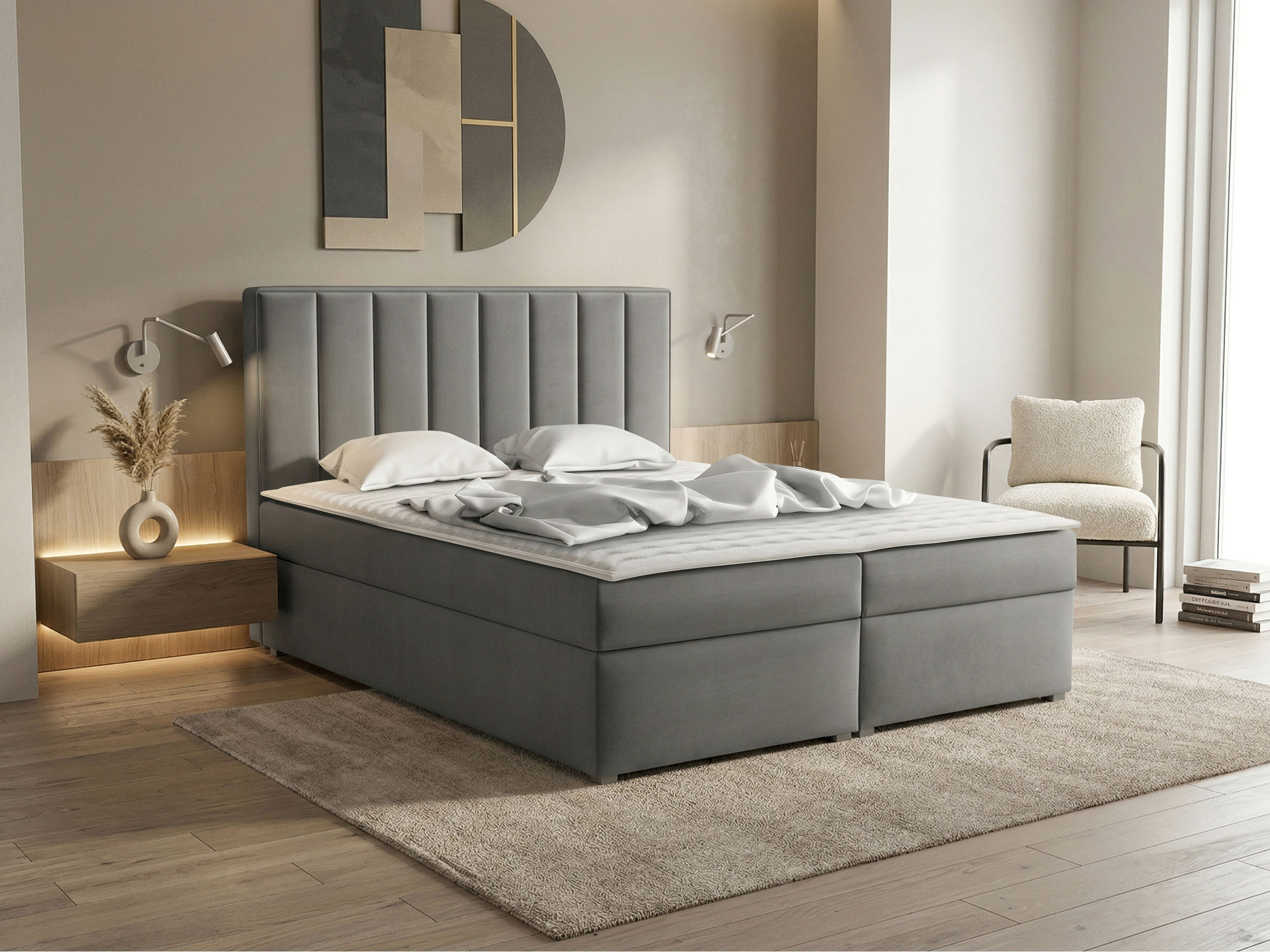 Boxspring krevet Pomona 116 (Magic baršun 2217)