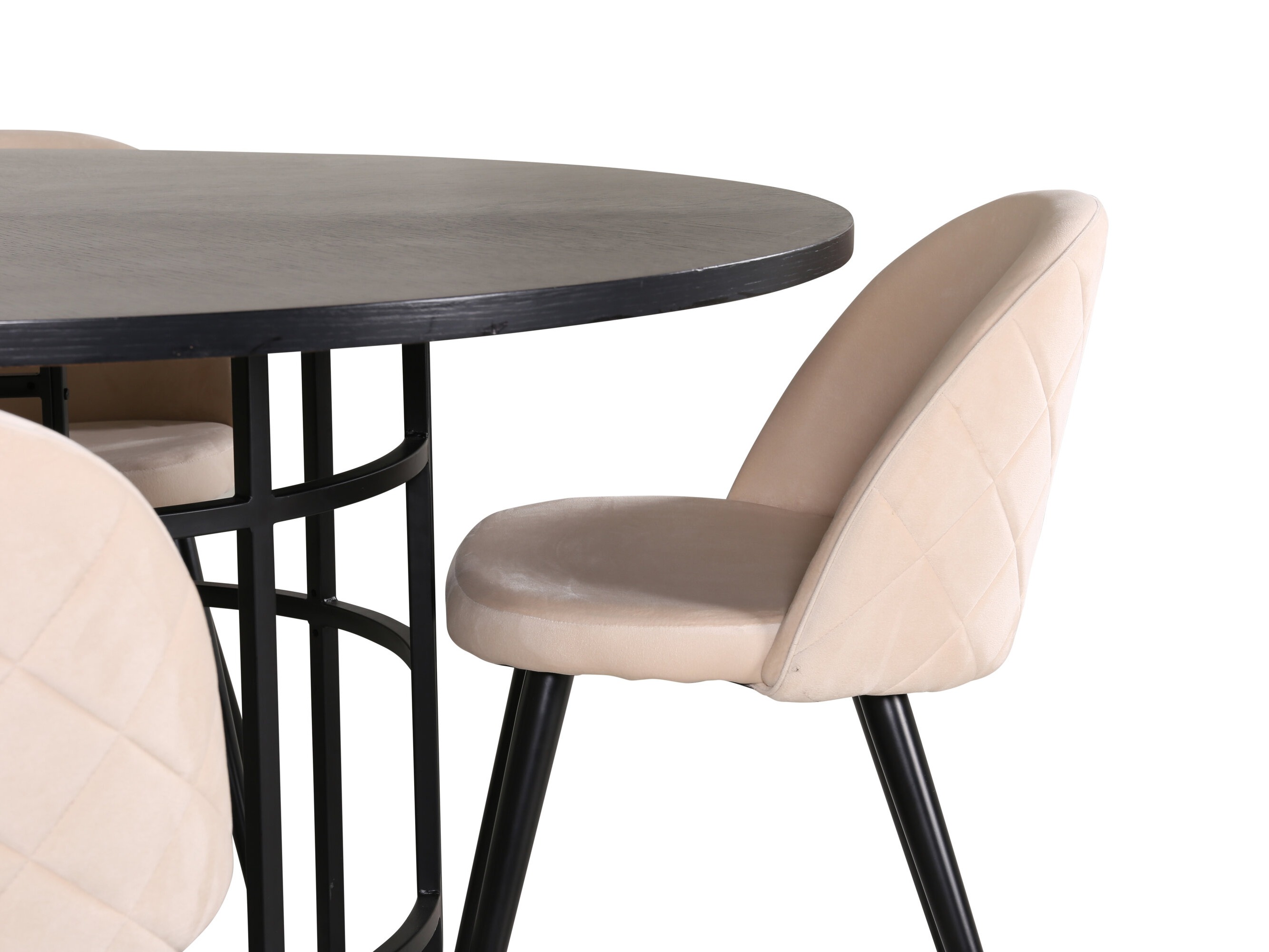 Blagovaonski set Dallas 2386 (Crna + Krem)