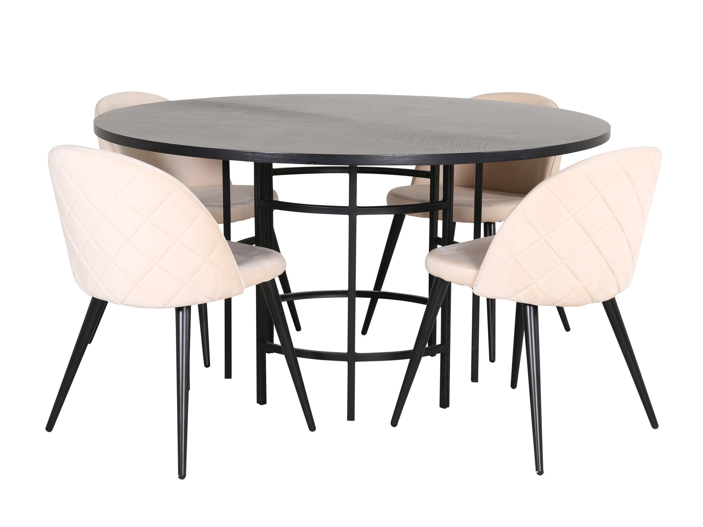 Blagovaonski set Dallas 2386 (Crna + Krem)