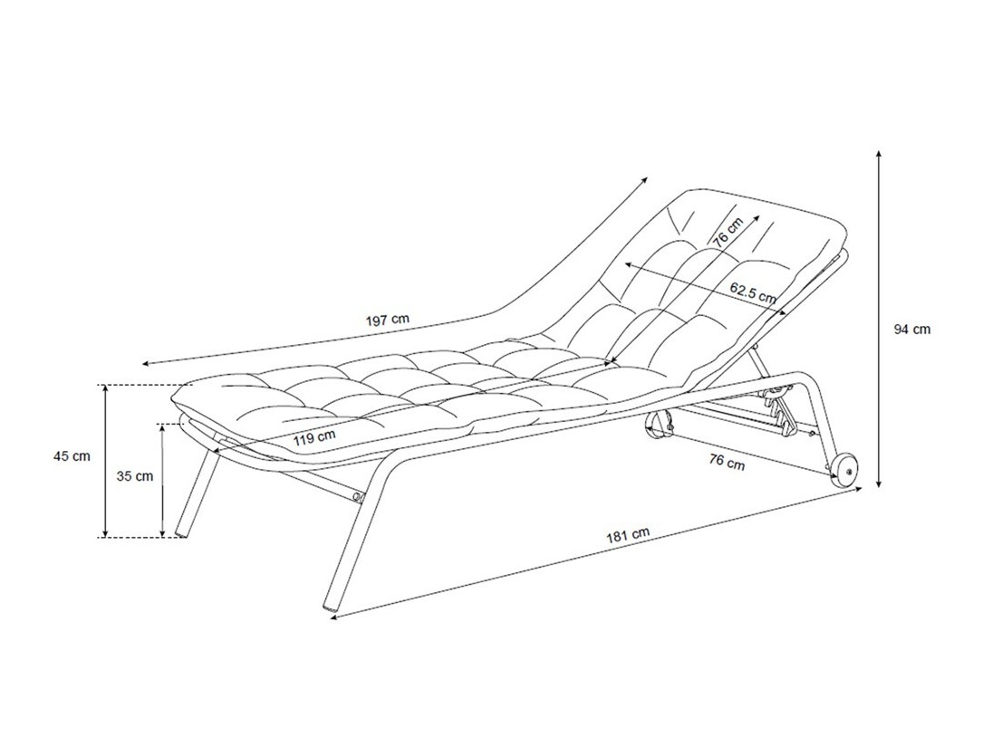 Vrtna ležaljka Mandeville 360