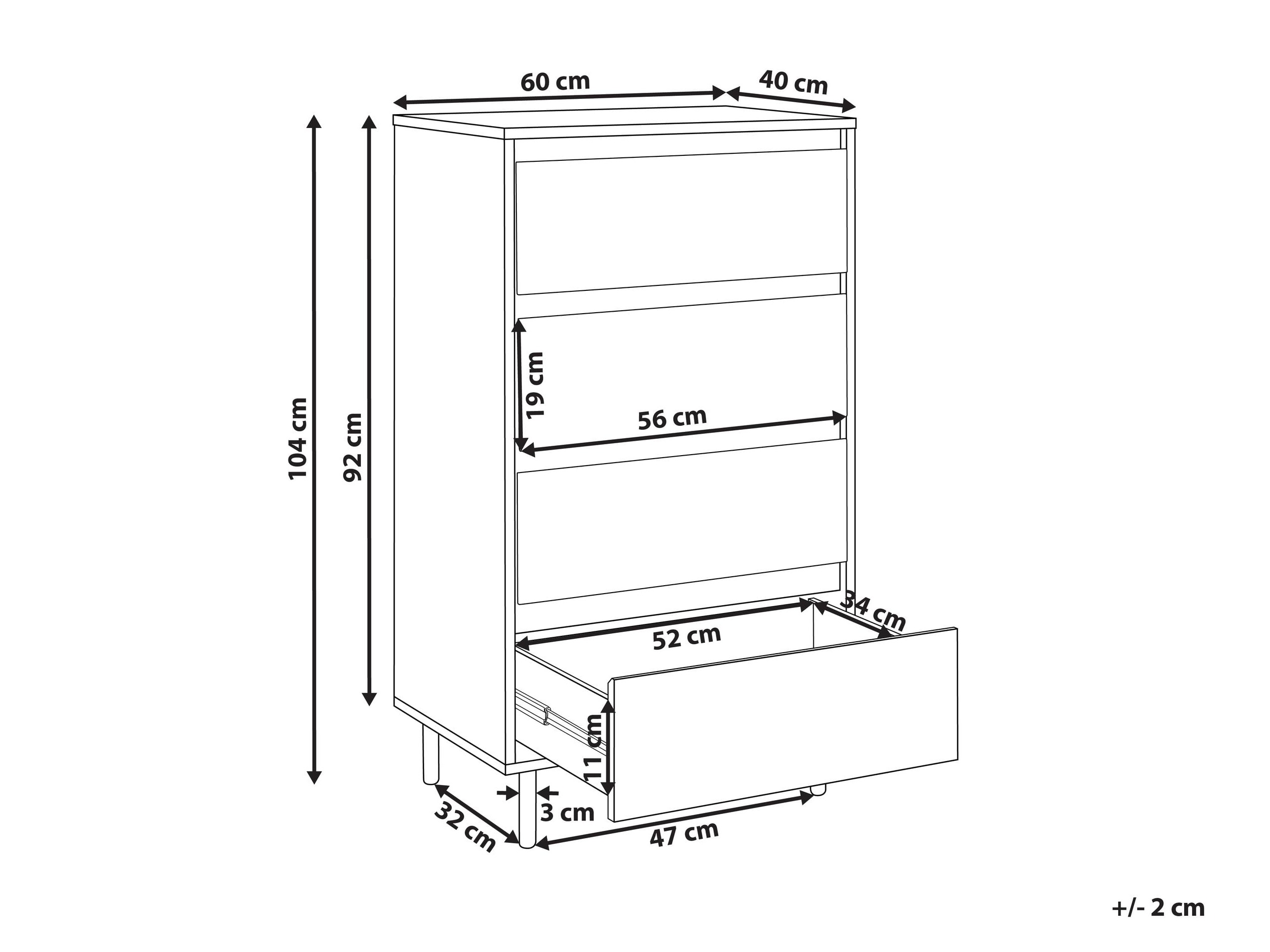 Komoda Berwyn 3308 (Tamno drvo)