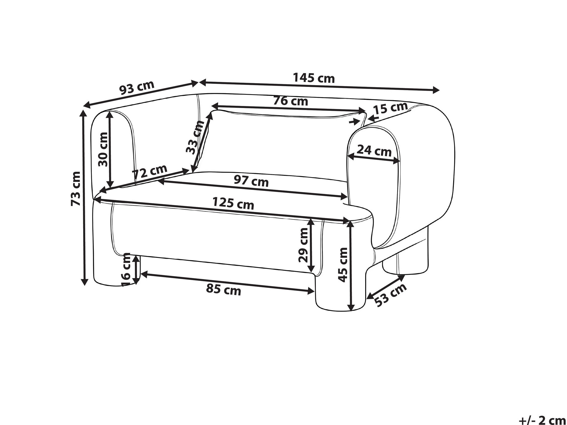 Kauč Cavsali 100 (Smeđa)