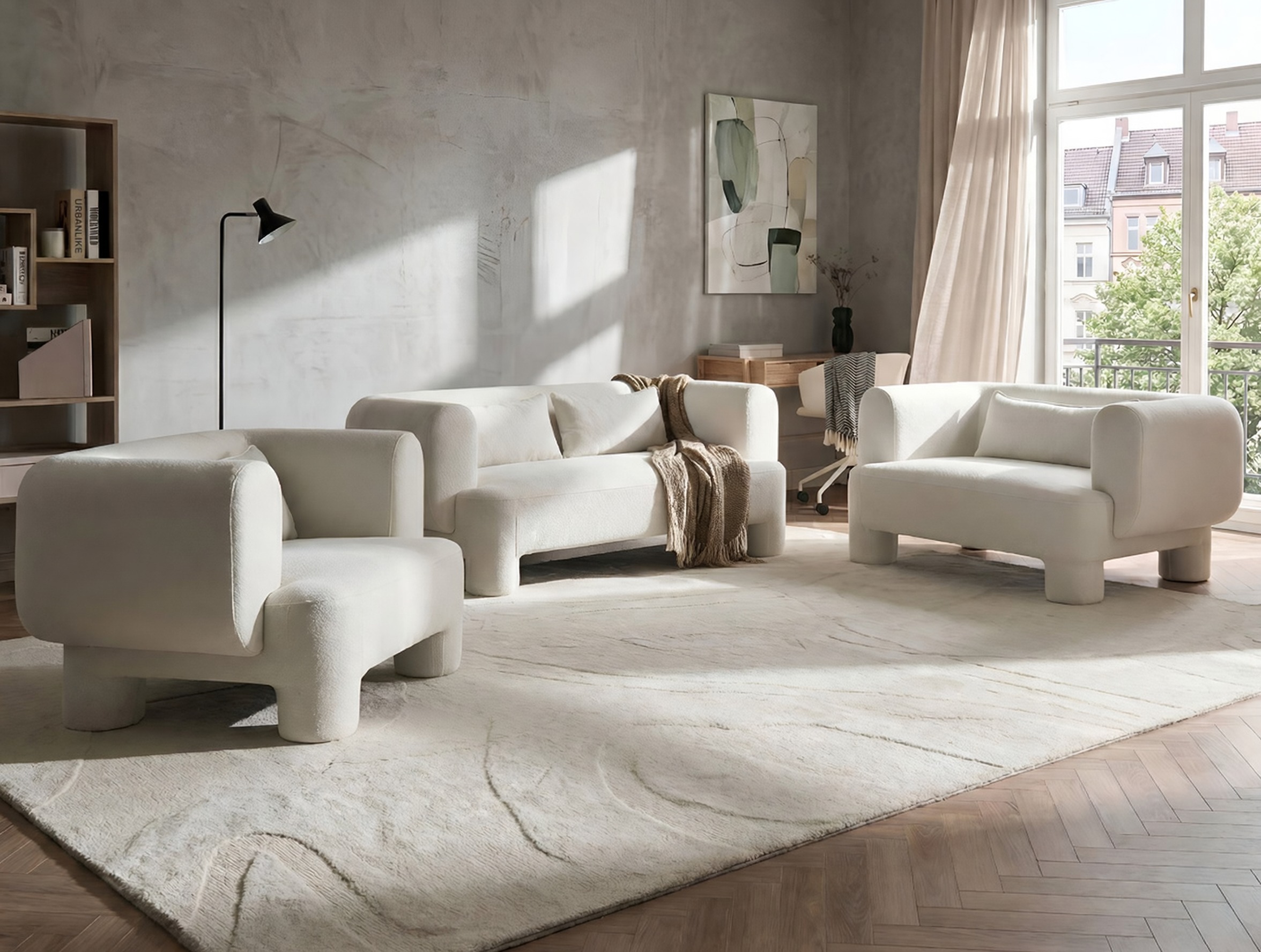 Tapecirani namještaj Cavsali 104 (Bijela)