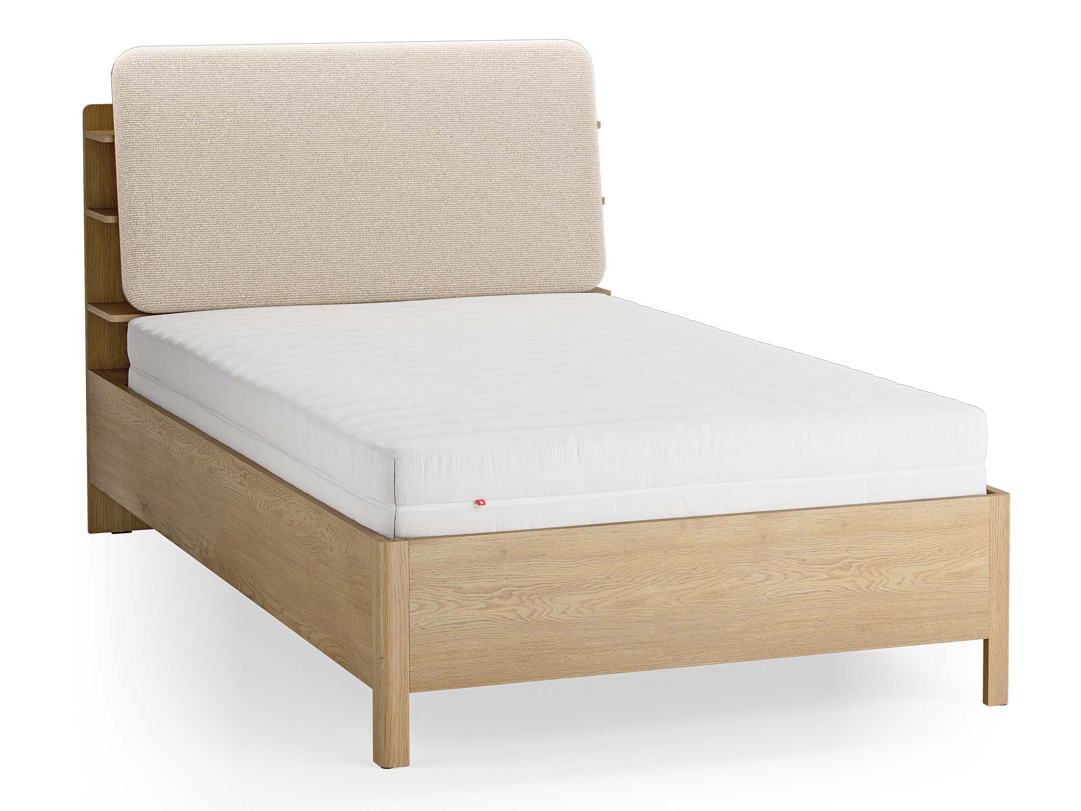 Krevet Ruvcamu 108 (Hrast + Ekru bijela)