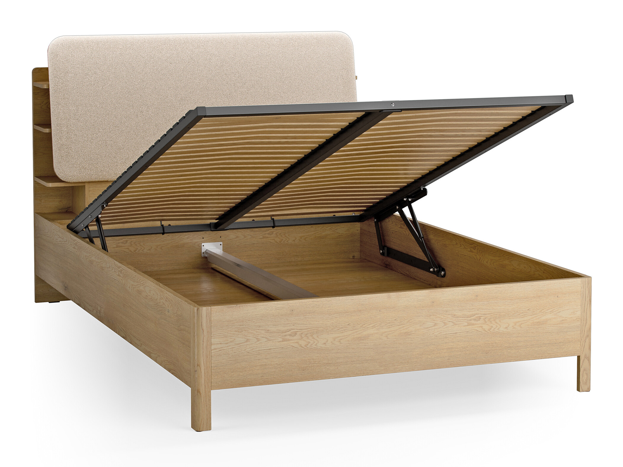 Krevet Ruvcamu 108 (Hrast + Ekru bijela)