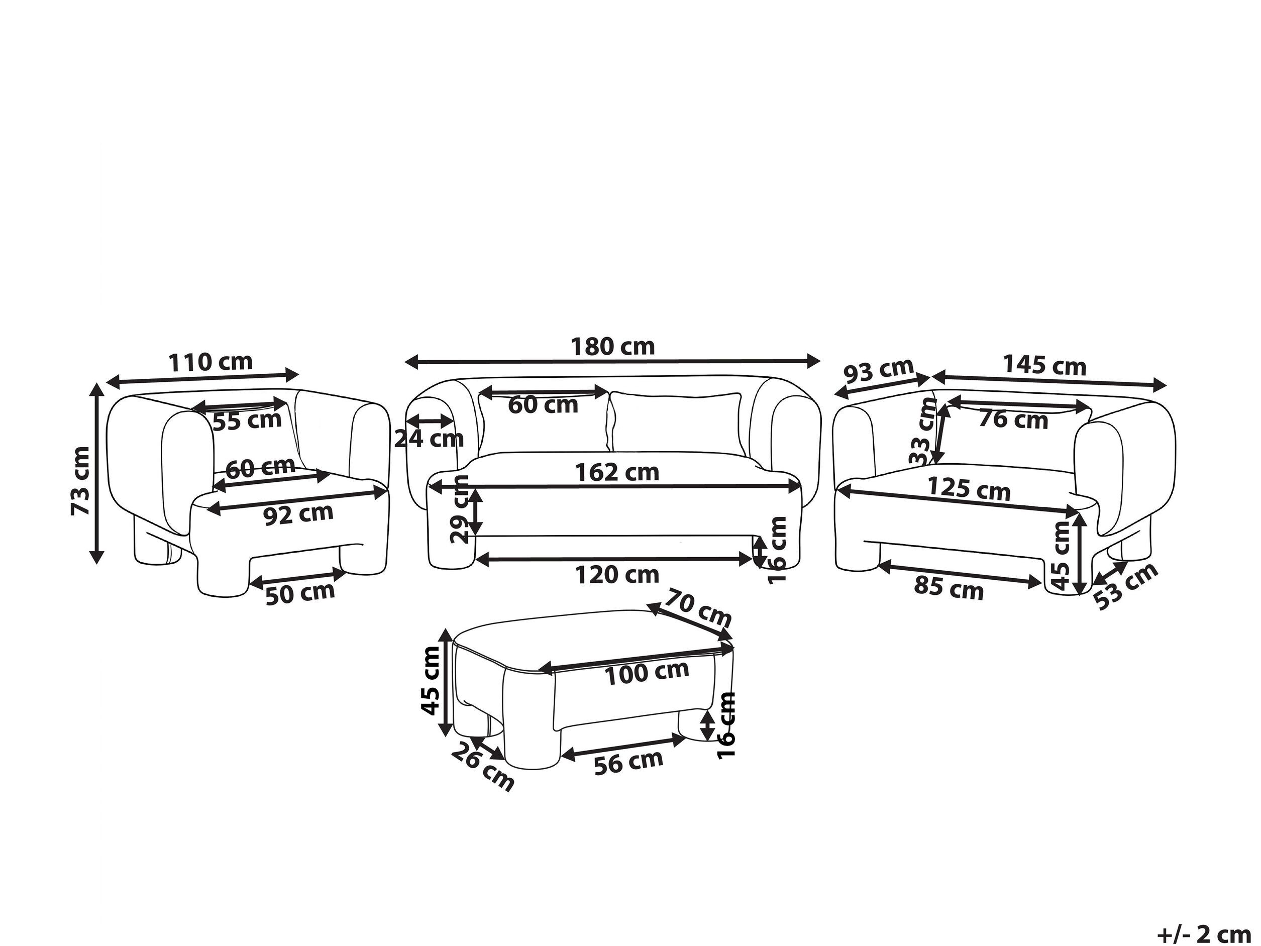 Tapecirani namještaj Cavsali 105 (Bijela)