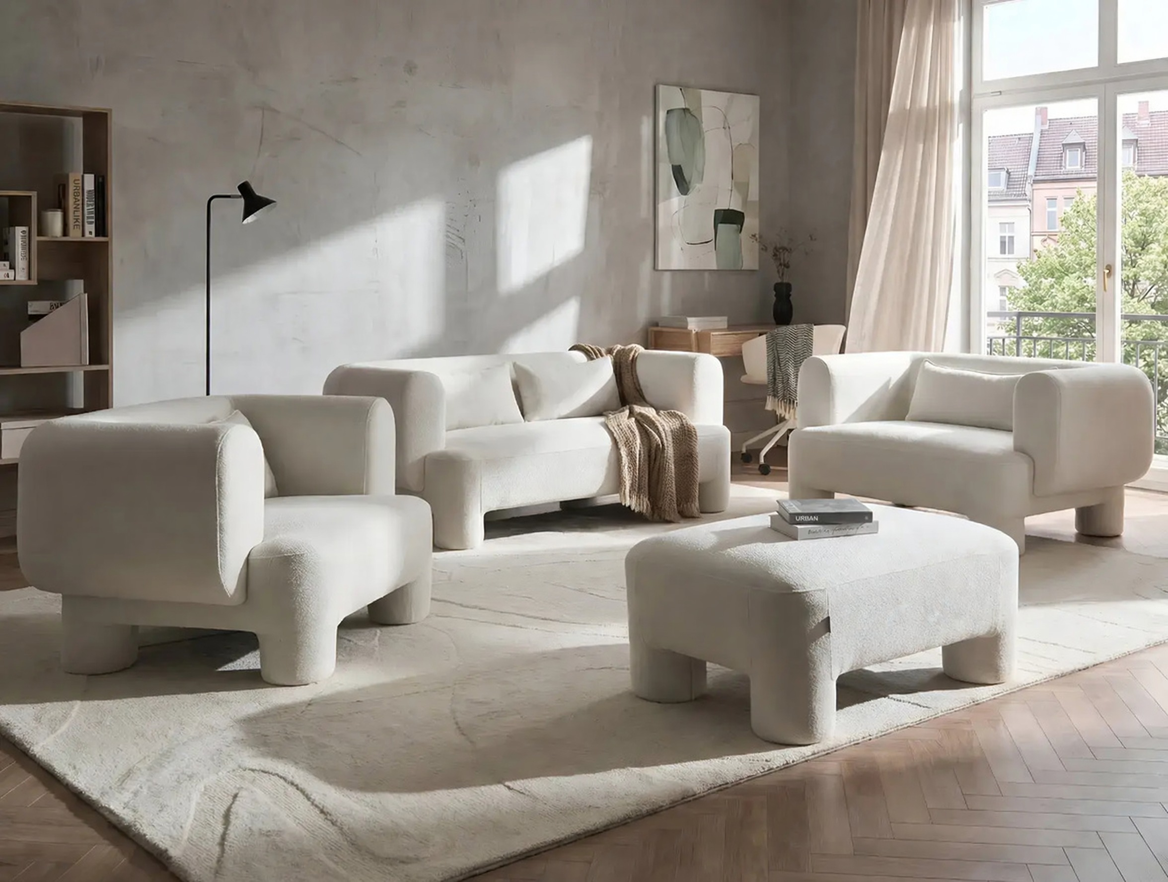 Tapecirani namještaj Cavsali 105 (Bijela)