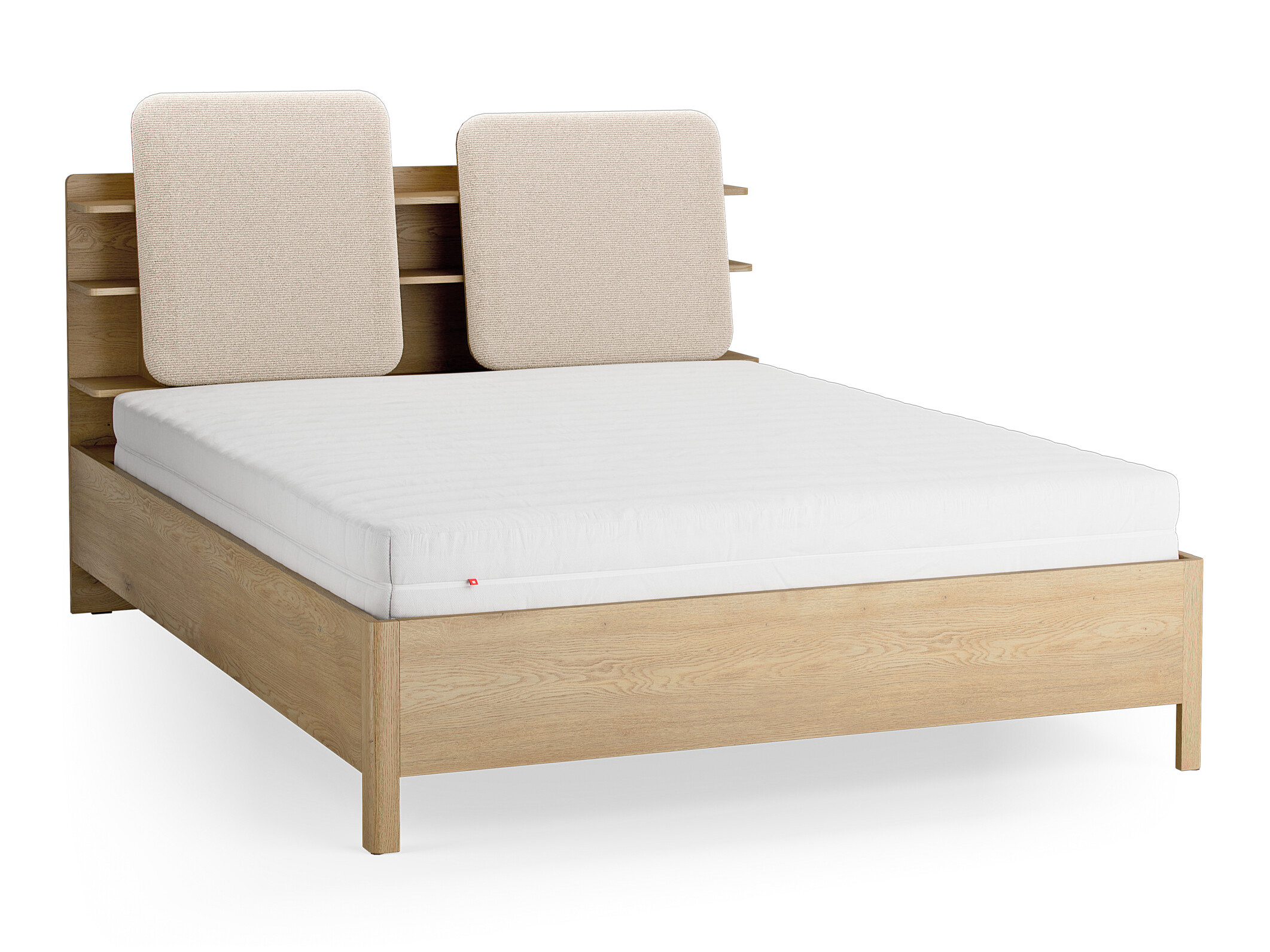 Krevet Ruvcamu 109 (Hrast + Ekru bijela)