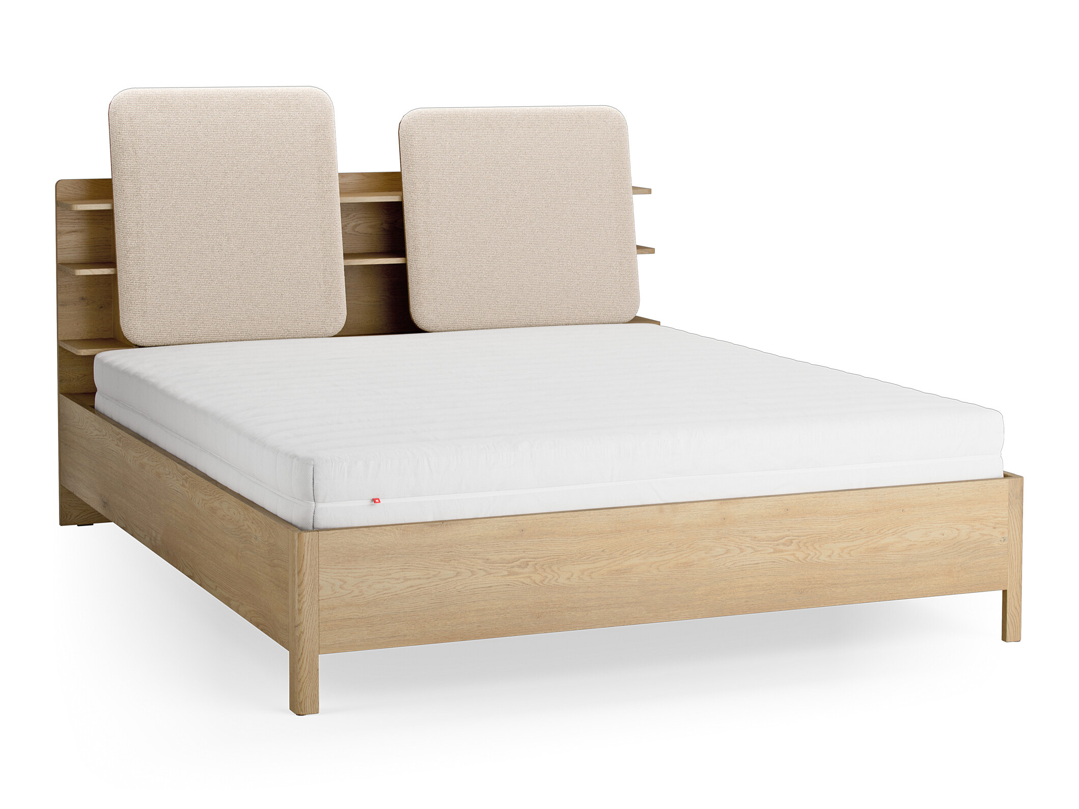 Krevet Ruvcamu 109 (Hrast + Ekru bijela)