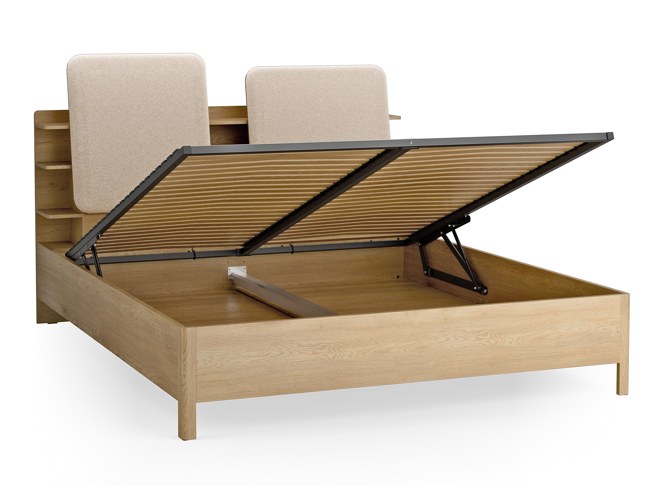 Krevet Ruvcamu 109 (Hrast + Ekru bijela)