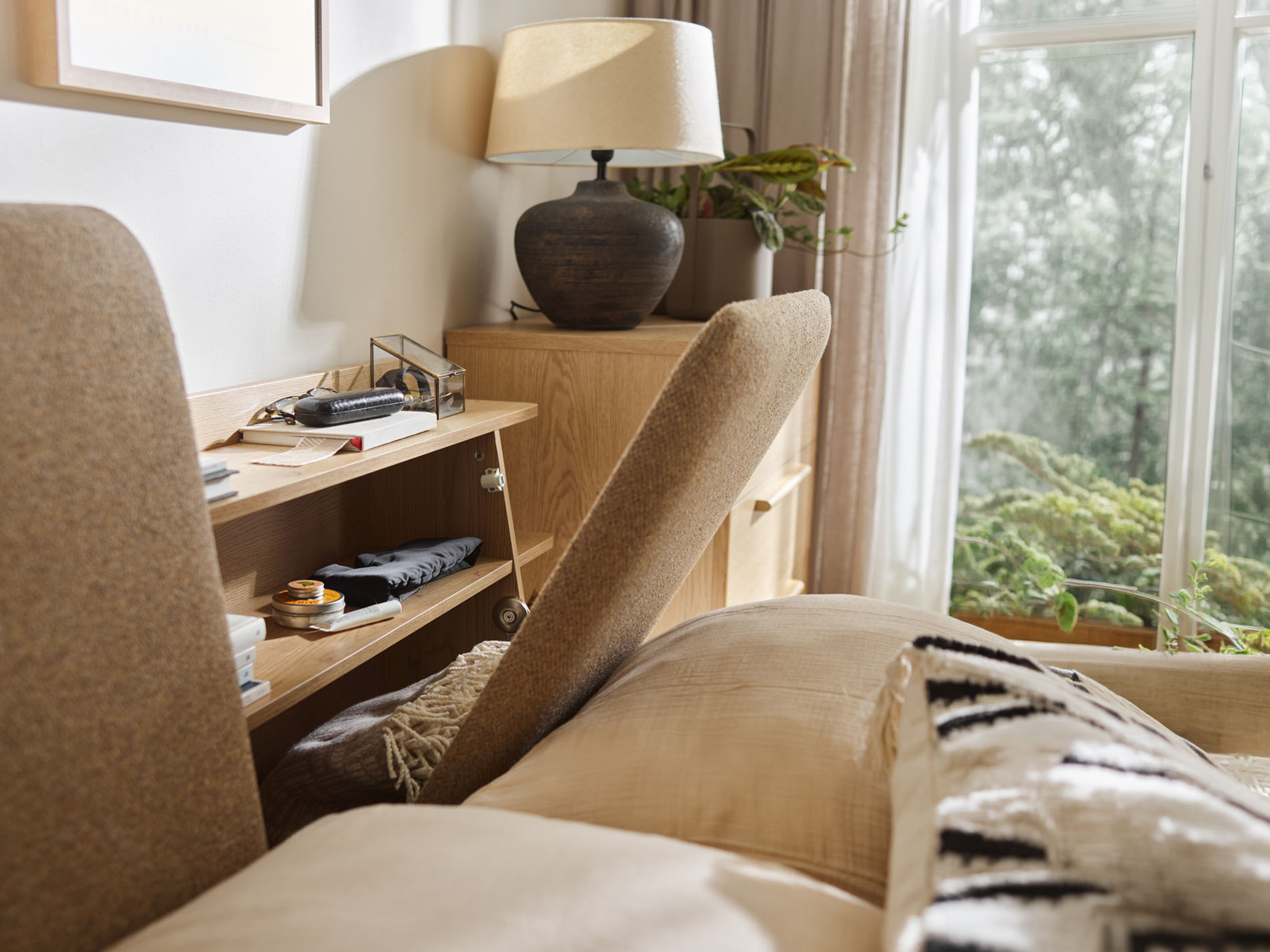 Krevet Ruvcamu 109 (Hrast + Taupe)