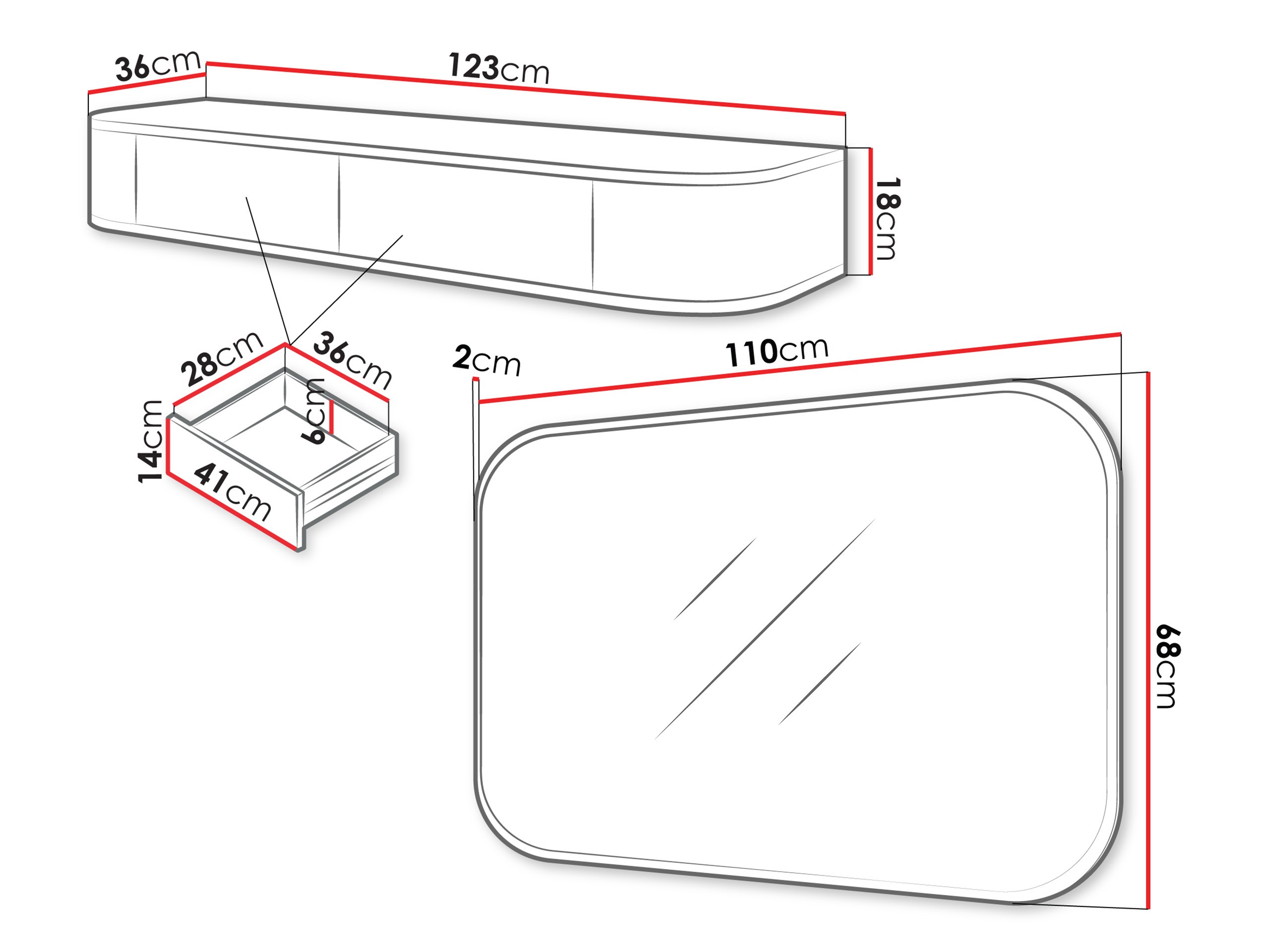 Toaletni stolić Comfivo Livtena 107
